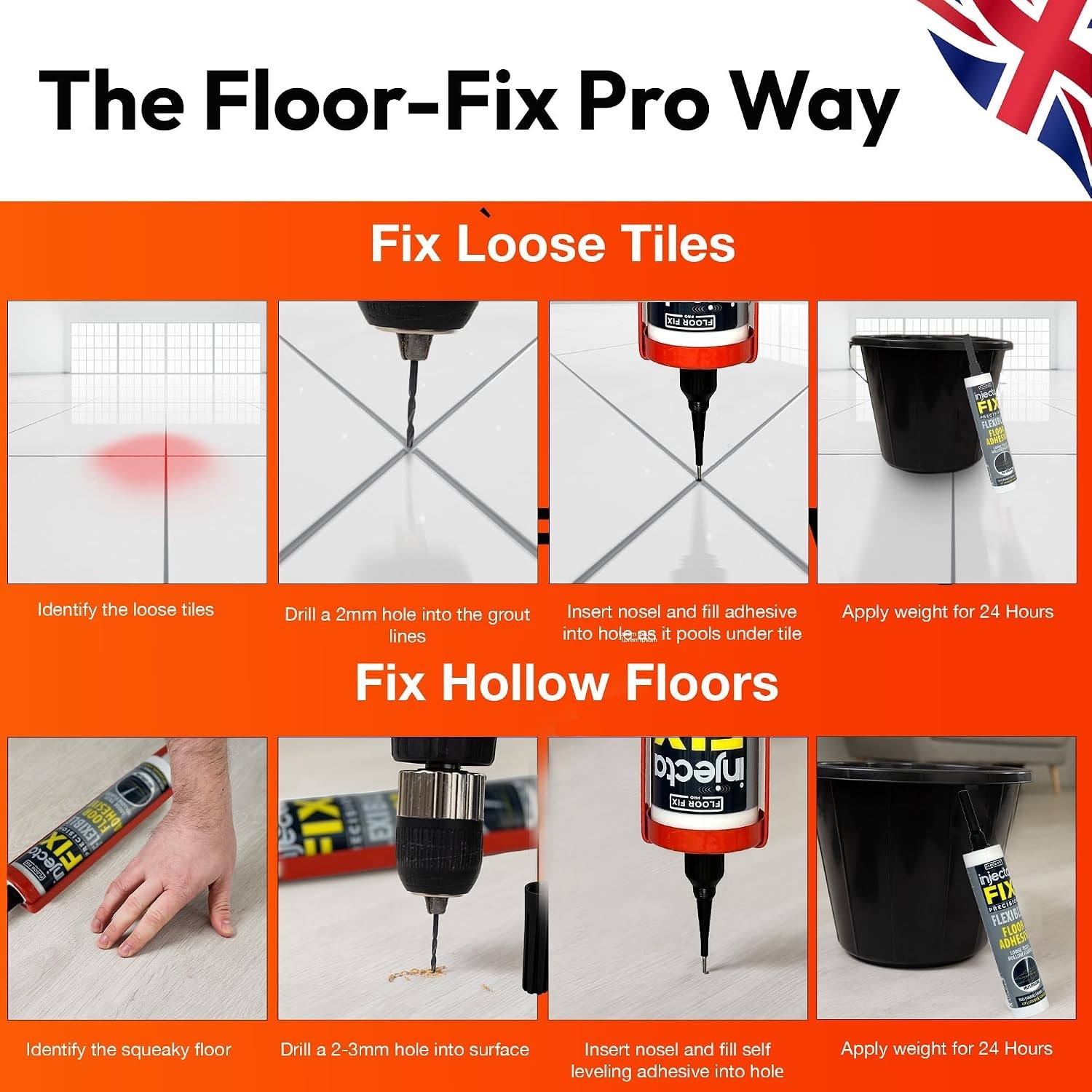 Tile Repair Made Easy – DIY Adhesive Kit for Ceramic, LVT & More, 10.1 fl oz