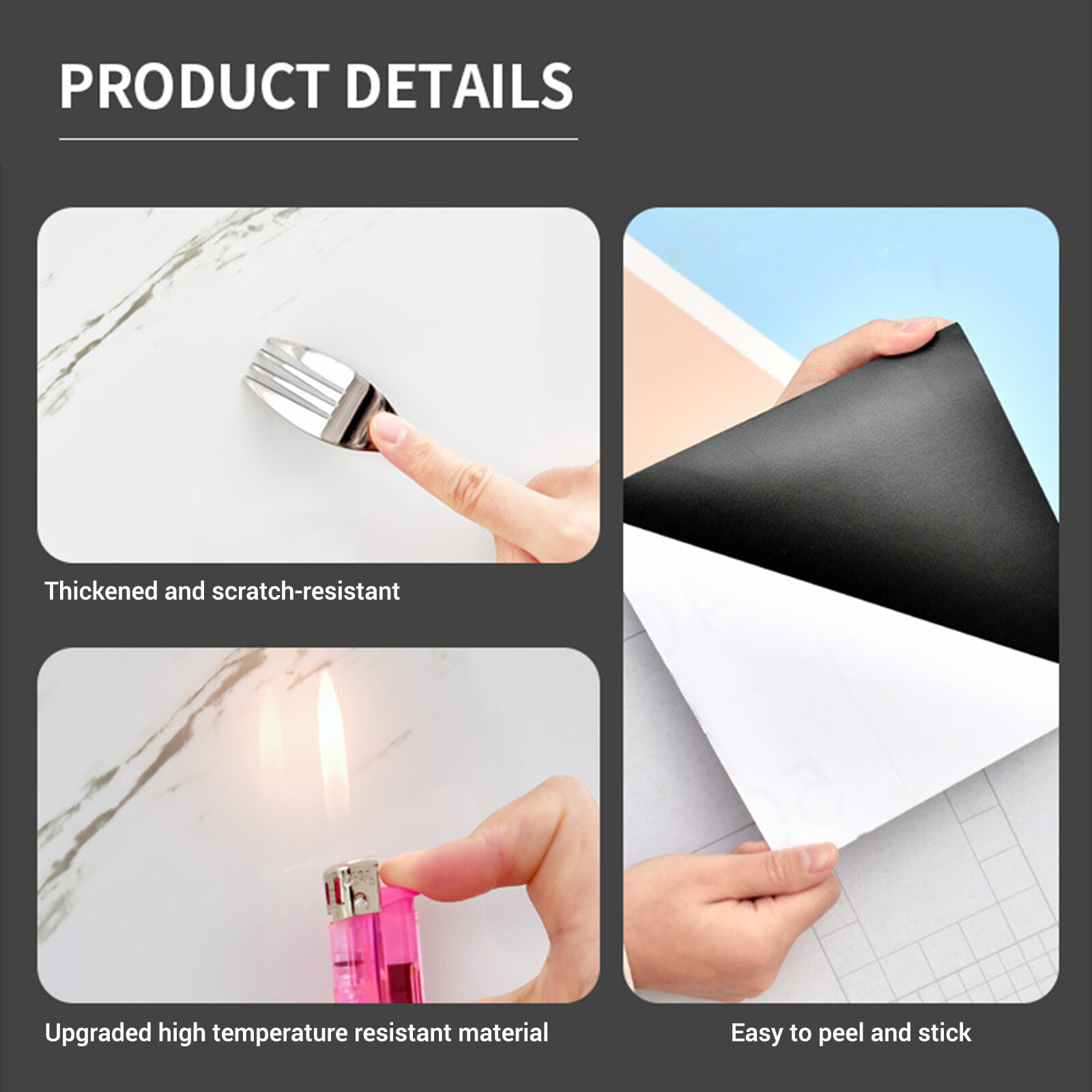 20Pcs Peel and Stick Marble Floor Wall Panels 23.6″x11.8″ PVC Tiles Sticker US