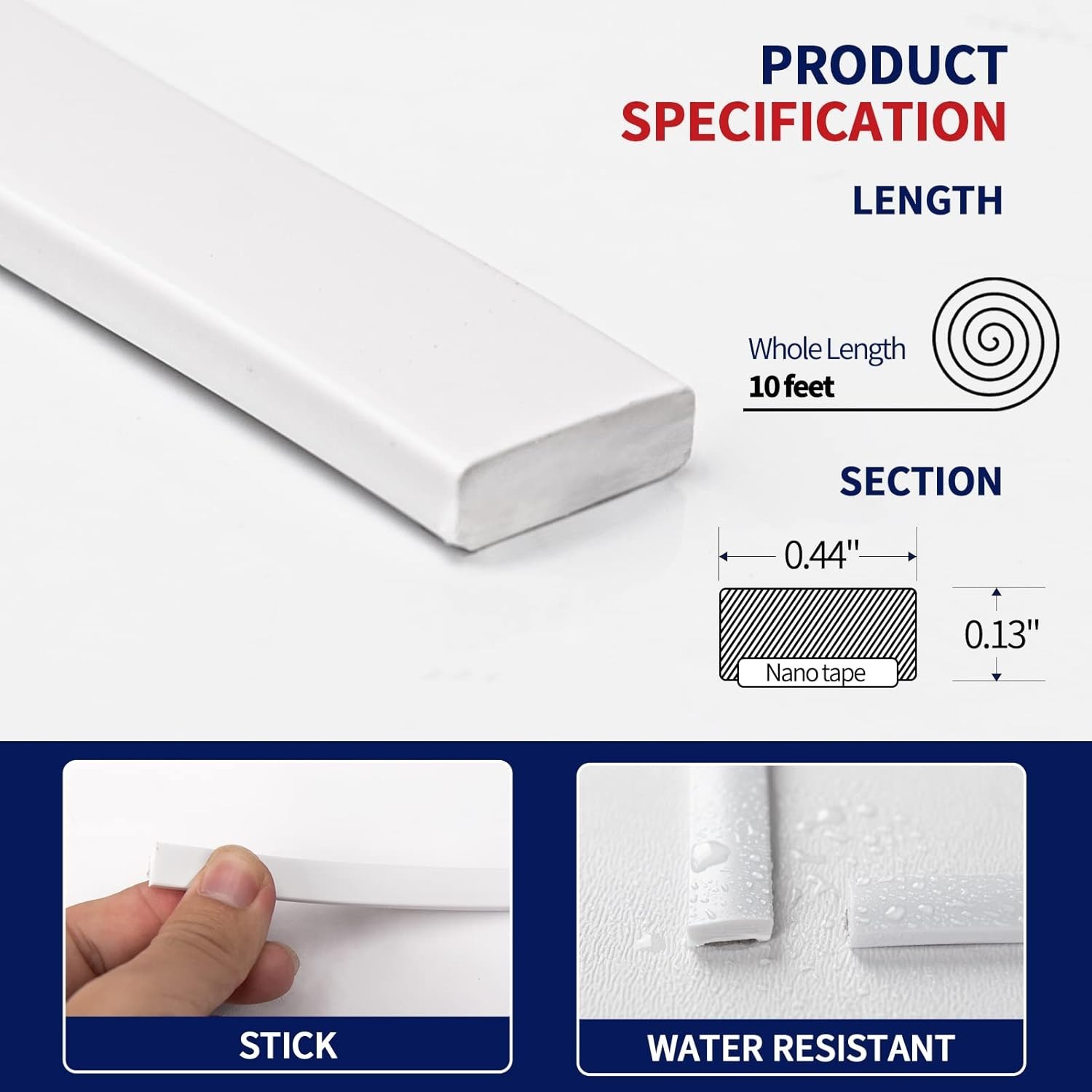 White 10 Ft Peel and Stick Wall Molding for Elegant Backsplash & Corner Decor
