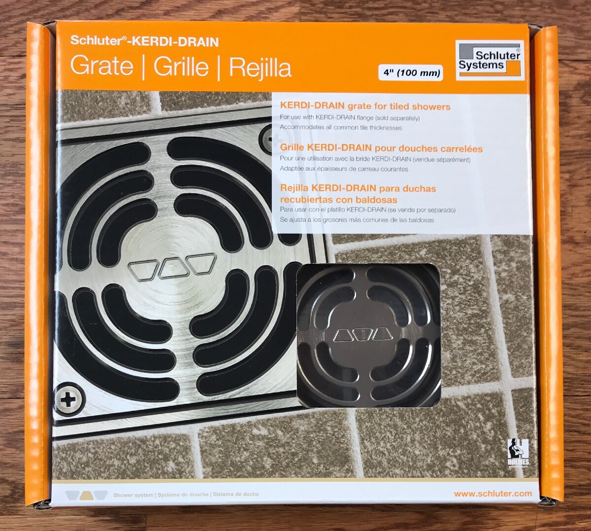 Schluter Kerdi Shower Drain Kit Brushed Nickel PVC