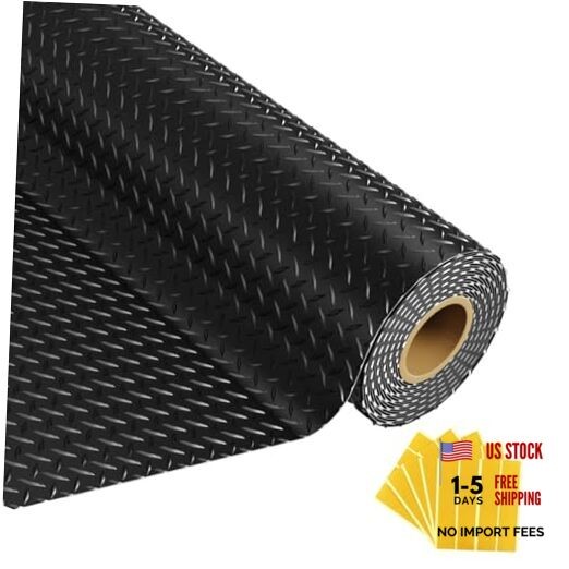 8×20 FT Garage Floor Mat, 2.8mm Thickened Flooring Roll for Under 8×20FT Black