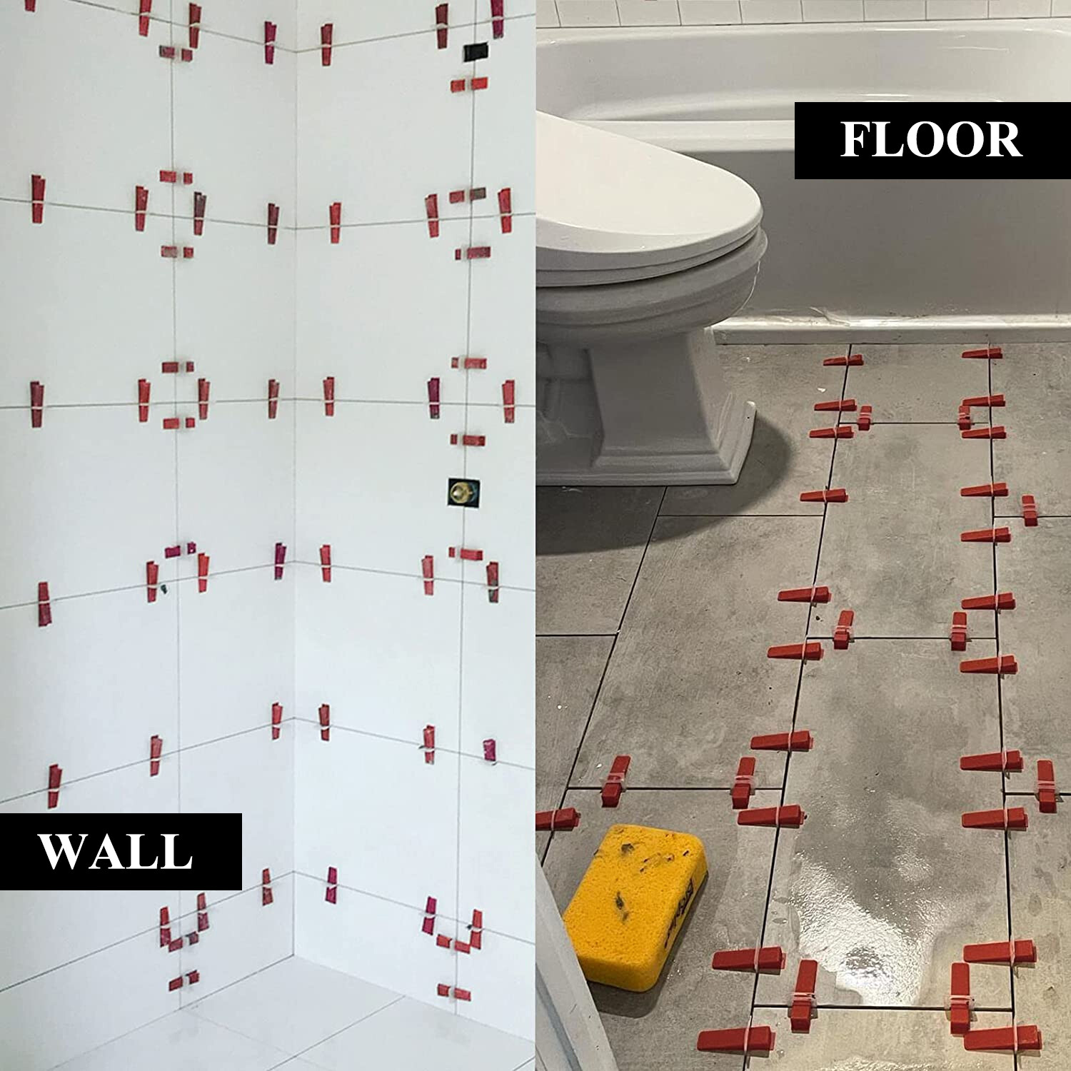 800x Clips Tile Leveling System Set 1.5mm Tile Spacer for Tile Installation tool