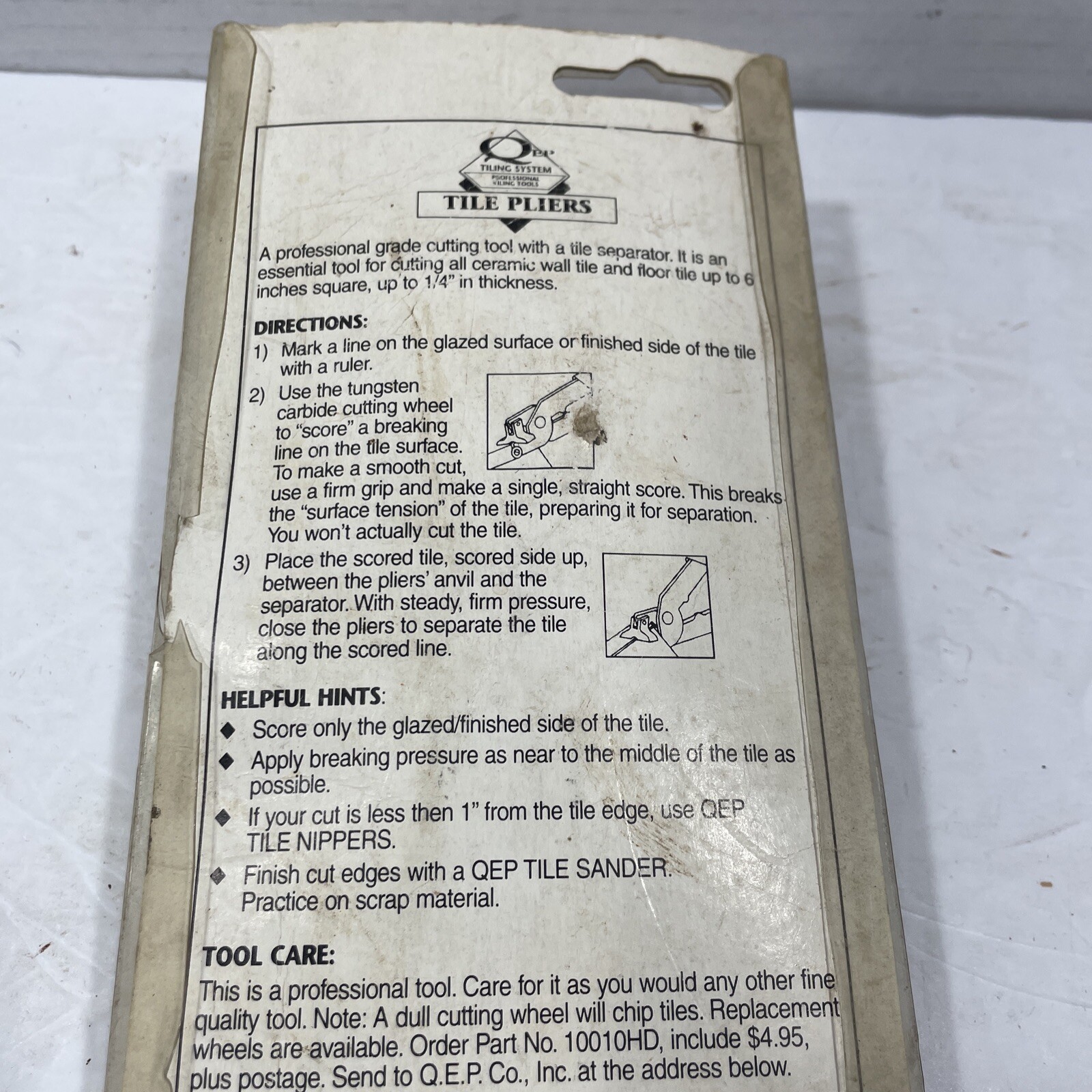 QEP Pro Installation Pliers – Tile Leveling System New Old Stock.