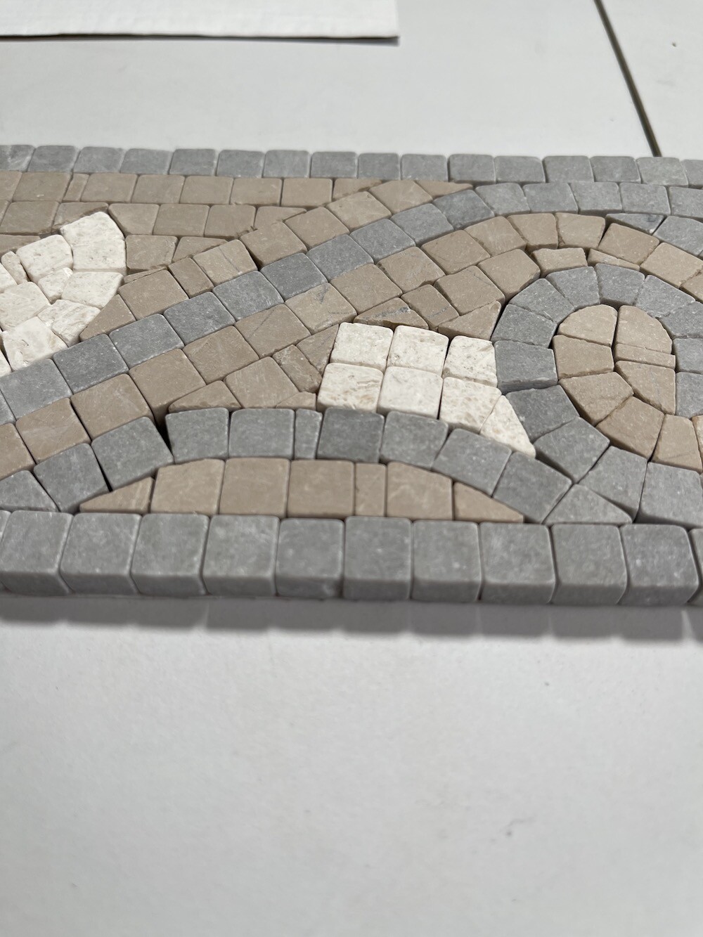 B3080T Marble Mosaic Border Bathroom Accent Listello Tile Swirl 4×12 Tumbled