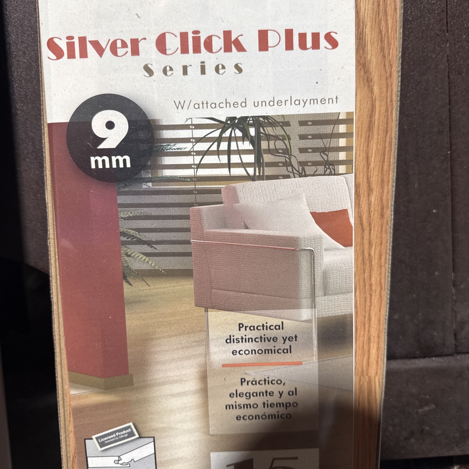 Silver Click Plus 9MM 7.59 in W X 47.64 in L Click Lock Laminate Wood Flooring