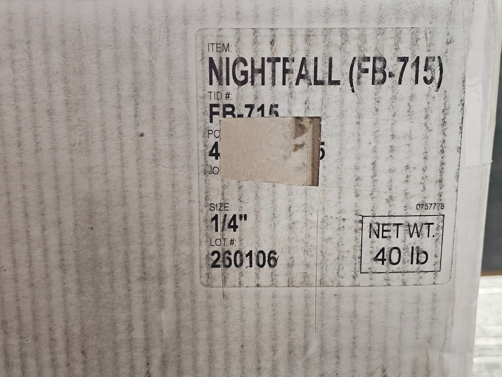 Nightfall 1/4″ Decorative Chip Flakes for Epoxy Floor Coating- 40 lbs FB-715