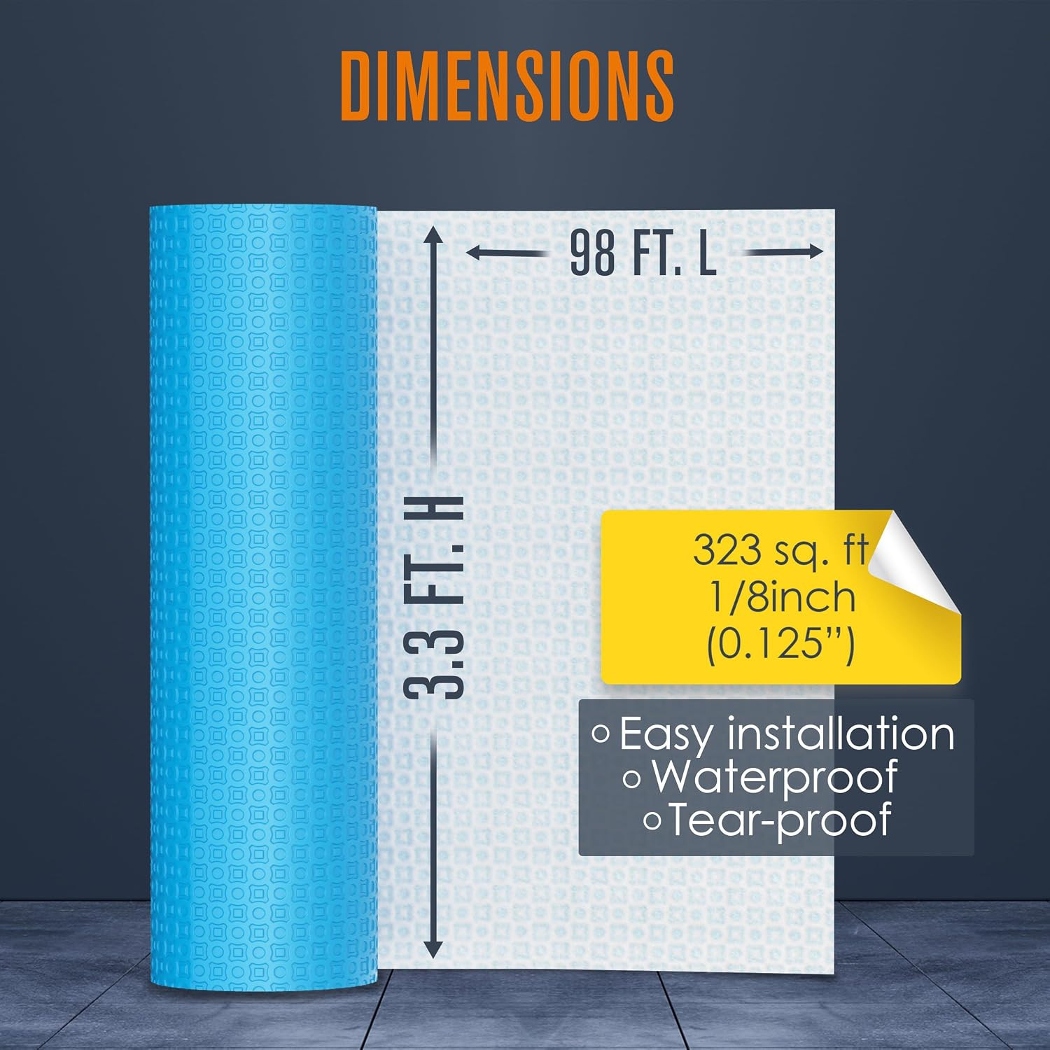 Uncoupling Membrane, Tile Underlayment, Tile Membrane, Flooring Underlayment, fo