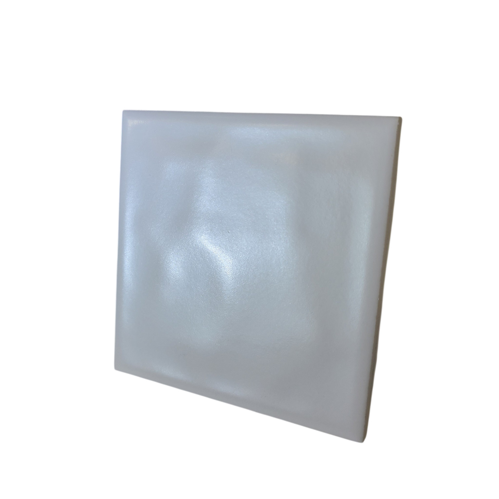 White Ceramic Florida Tile 4 3/8 in FT Subway Square Potters Touch Undulated