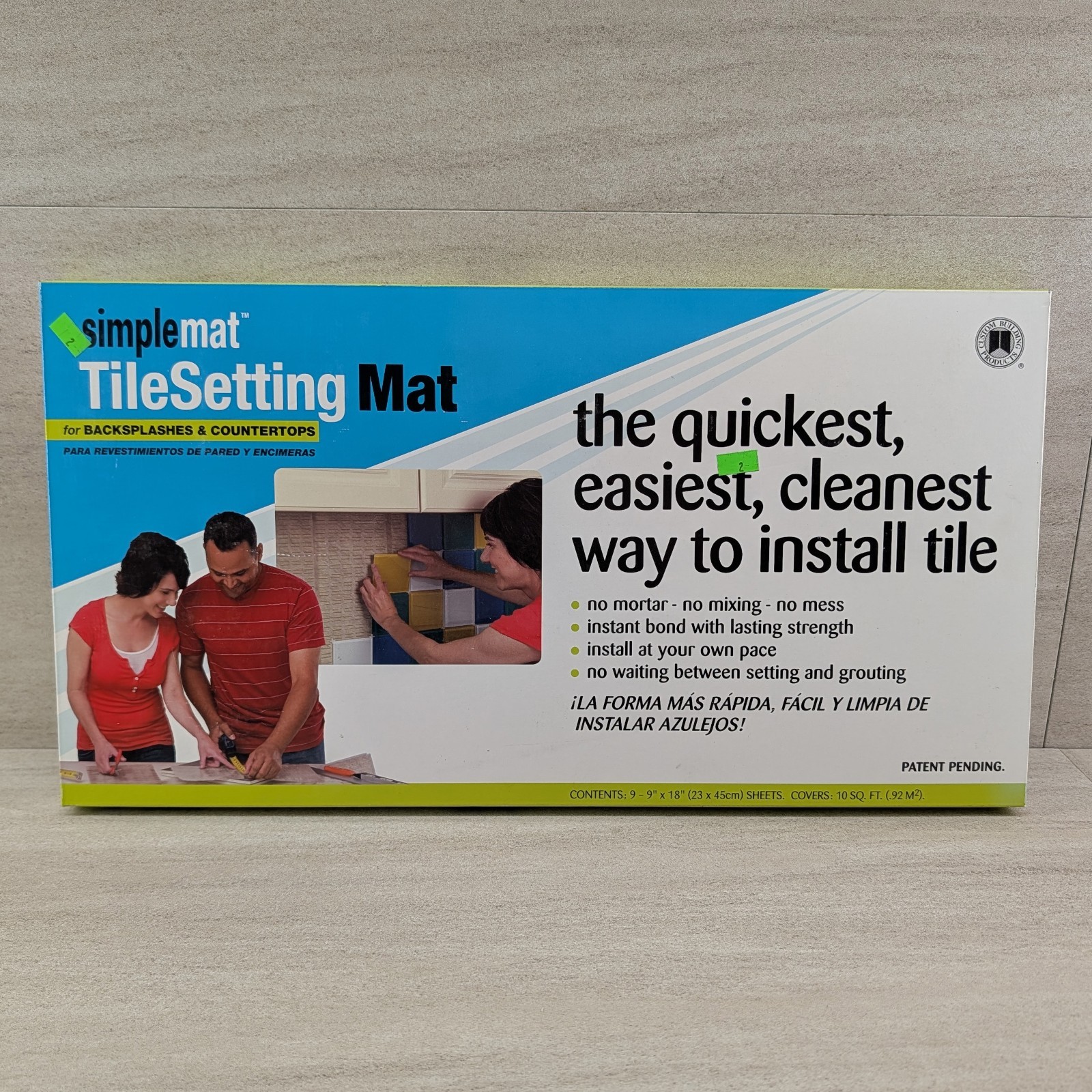 Custom Building Products SimpleMat Tile Setting Mat Backsplash Countertop 10 Sq