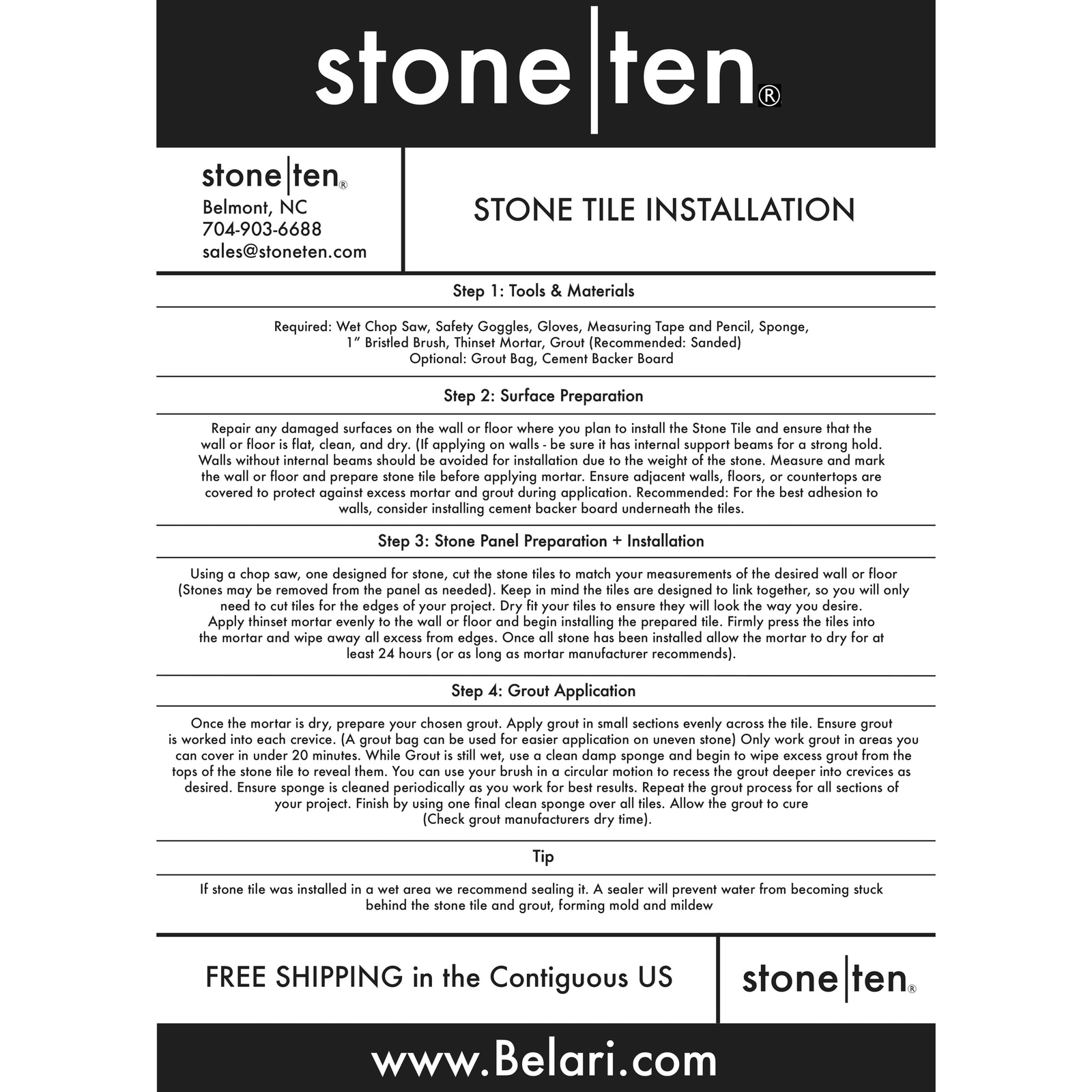 Stone Ten Real Stone Tiles – Stone Backsplash Wall Panels – 10 Pack