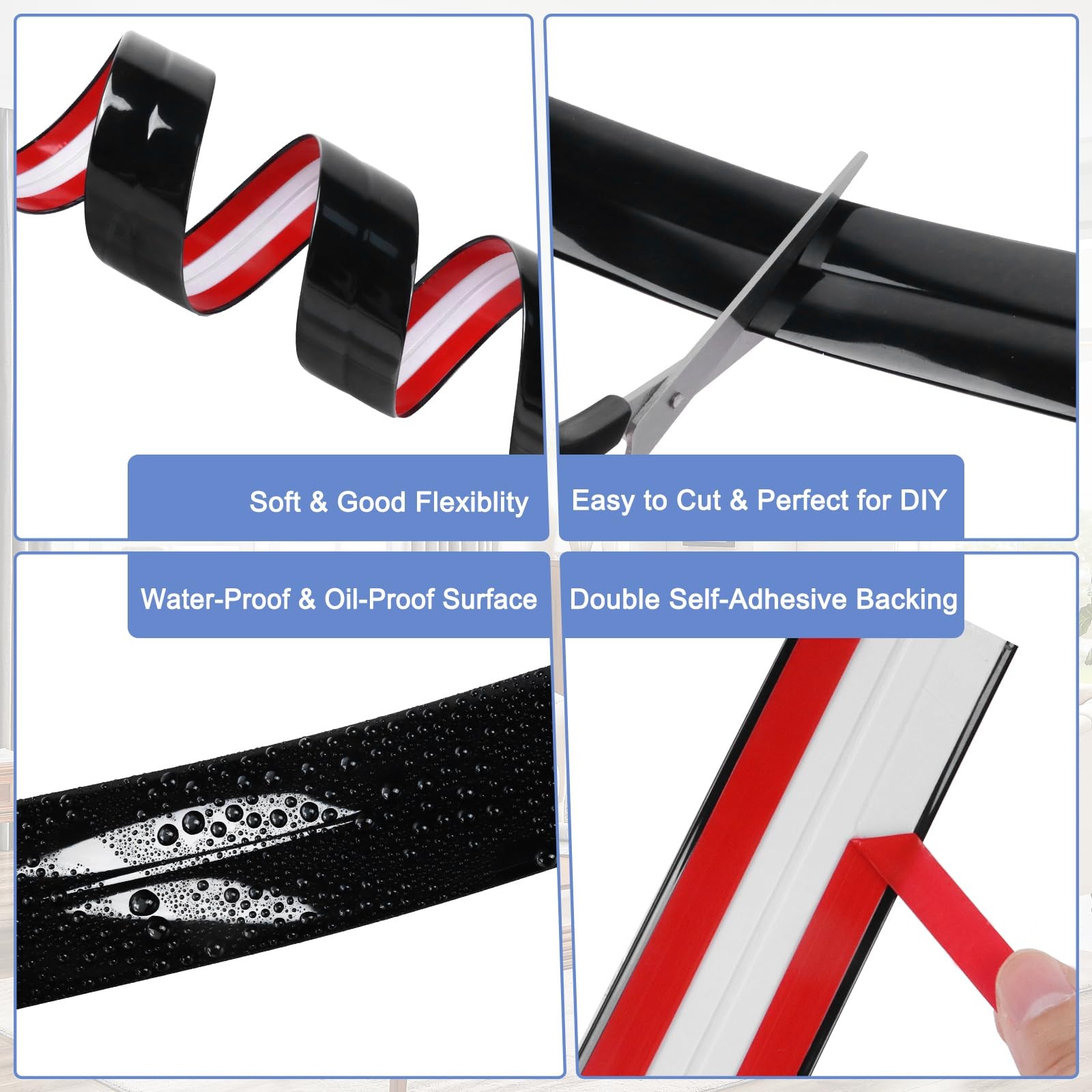 Flexible Wall Corner Protector Moulding Trim Peel and Stick Wall Corner Guards