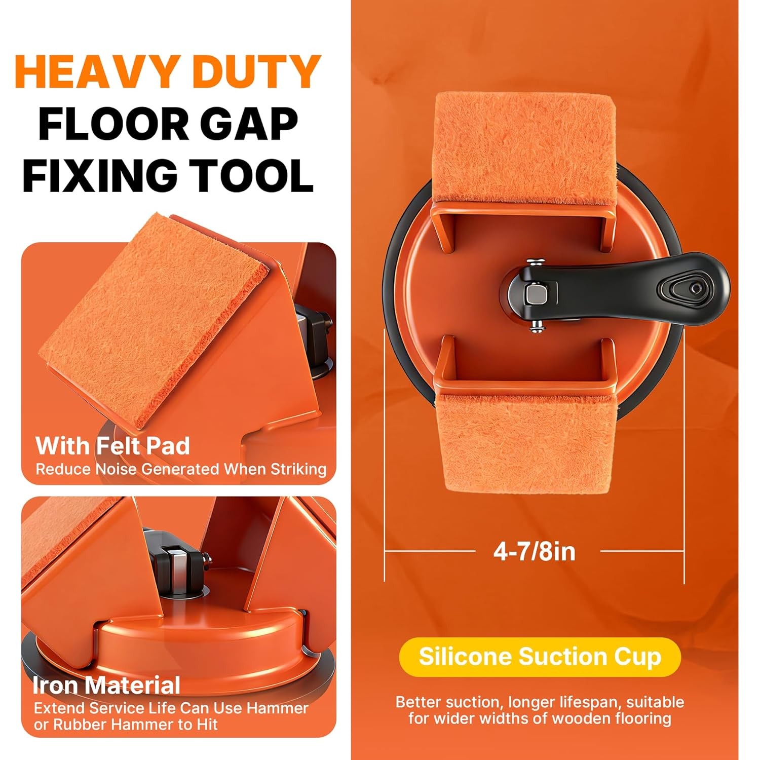 Heavy Duty Floor Gap Fixer Tool, Plank Grabber Floor Fix Pro, Made of Iron & Enh