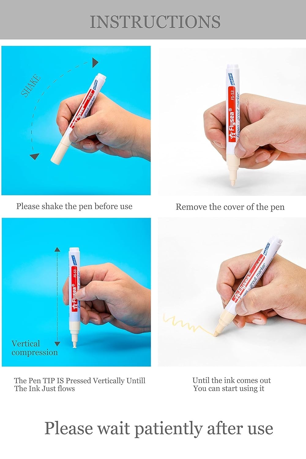 10-Piece Waterproof Tile Repair Pen Set – Restore and Beautify Tiles Easily