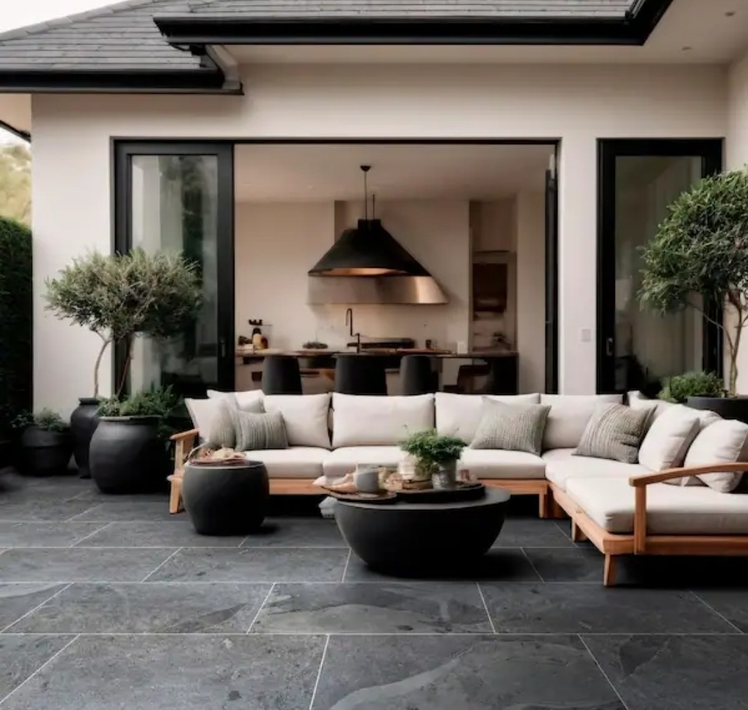 ✨️ MSI Montauk Large Format Gauged Black Slate Tile, 18 in. x 36 inFloor/Wall