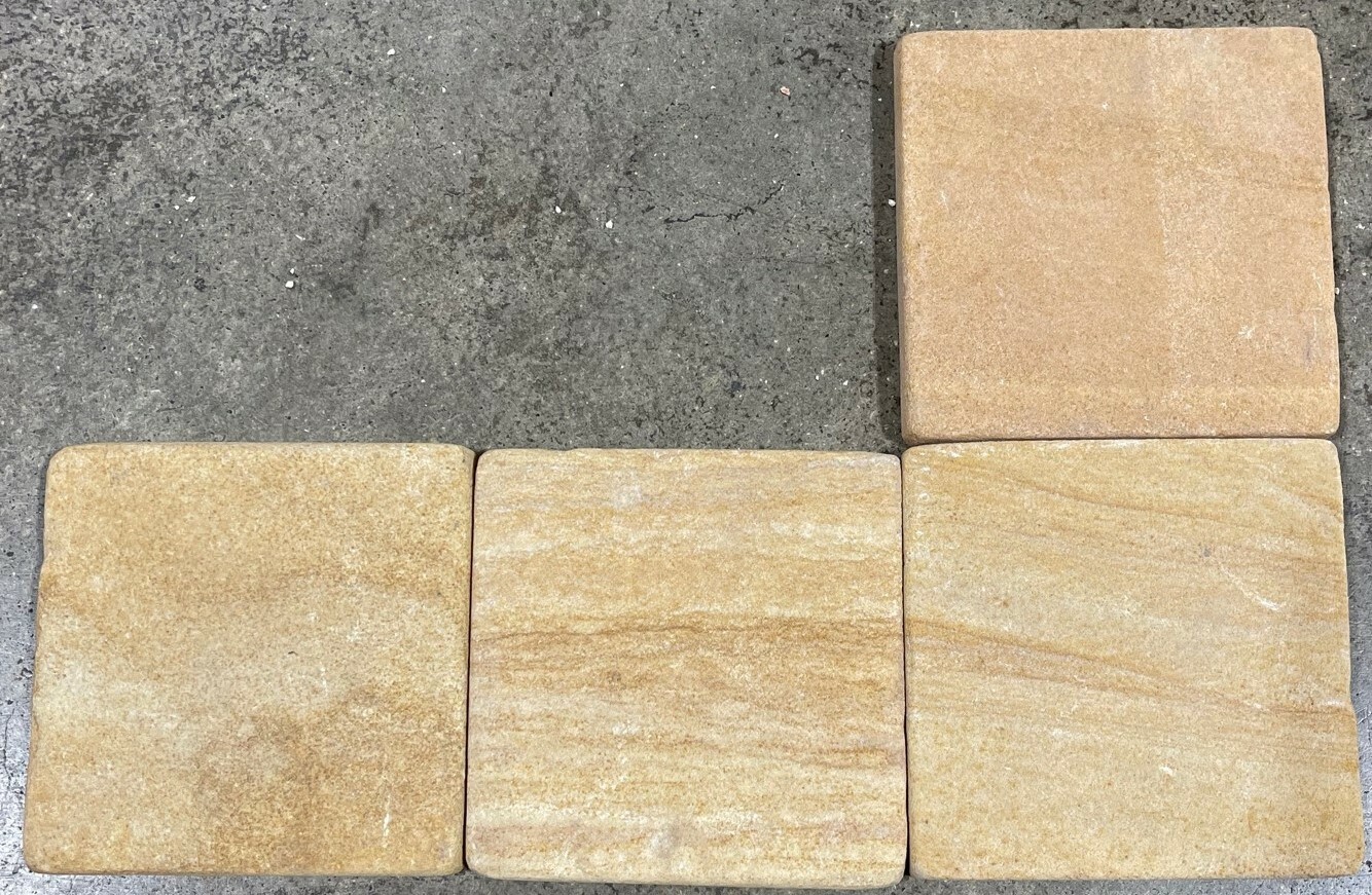 Tile Teakwood Tumbled Natural Stone Backsplash Border 4×4 Wall (1 Tile) T-82