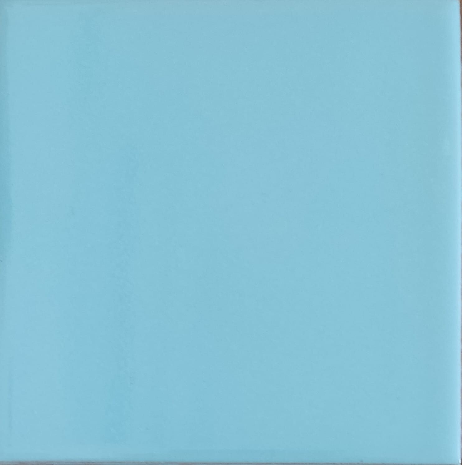 S#024) Mexican Tile sample Ceramic Handmade 4×4 inch, LIGHT TURQUOISE