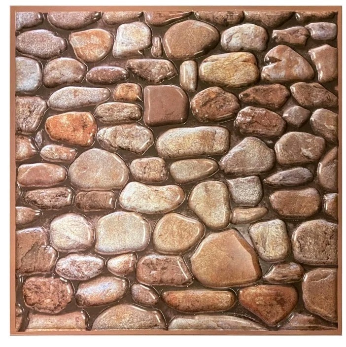 10 PCS Peel Stick Wall Tile River Rock Peble Stone Backsplash Lightweight 12 in
