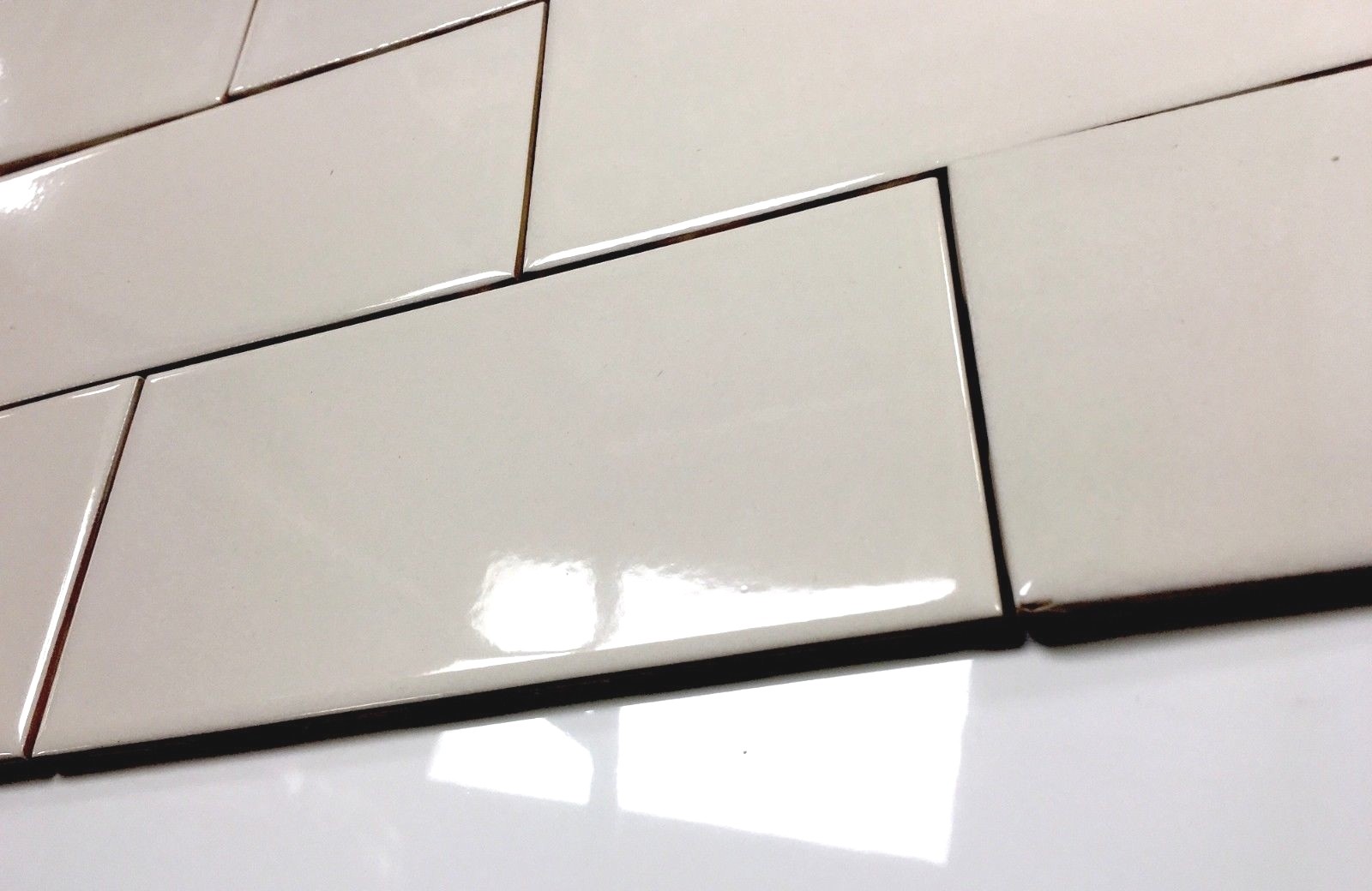Bone 3×6 Shiny Glossy Finish Ceramic Subway Tile Backsplash Wall Floor 1 PC