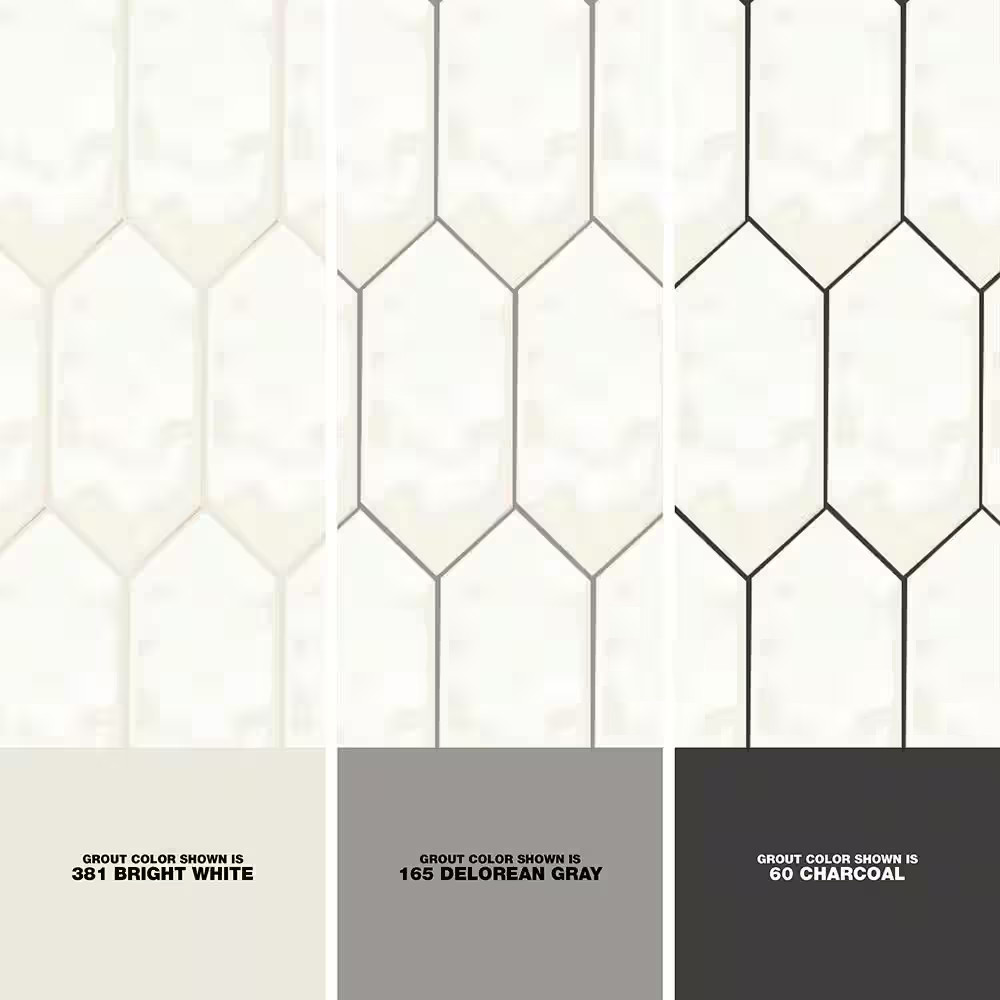 Luxecraft White 11 In. X 12 In. Glazed Ceramic Picket Mosaic Tile (8.76 Sq. Ft./