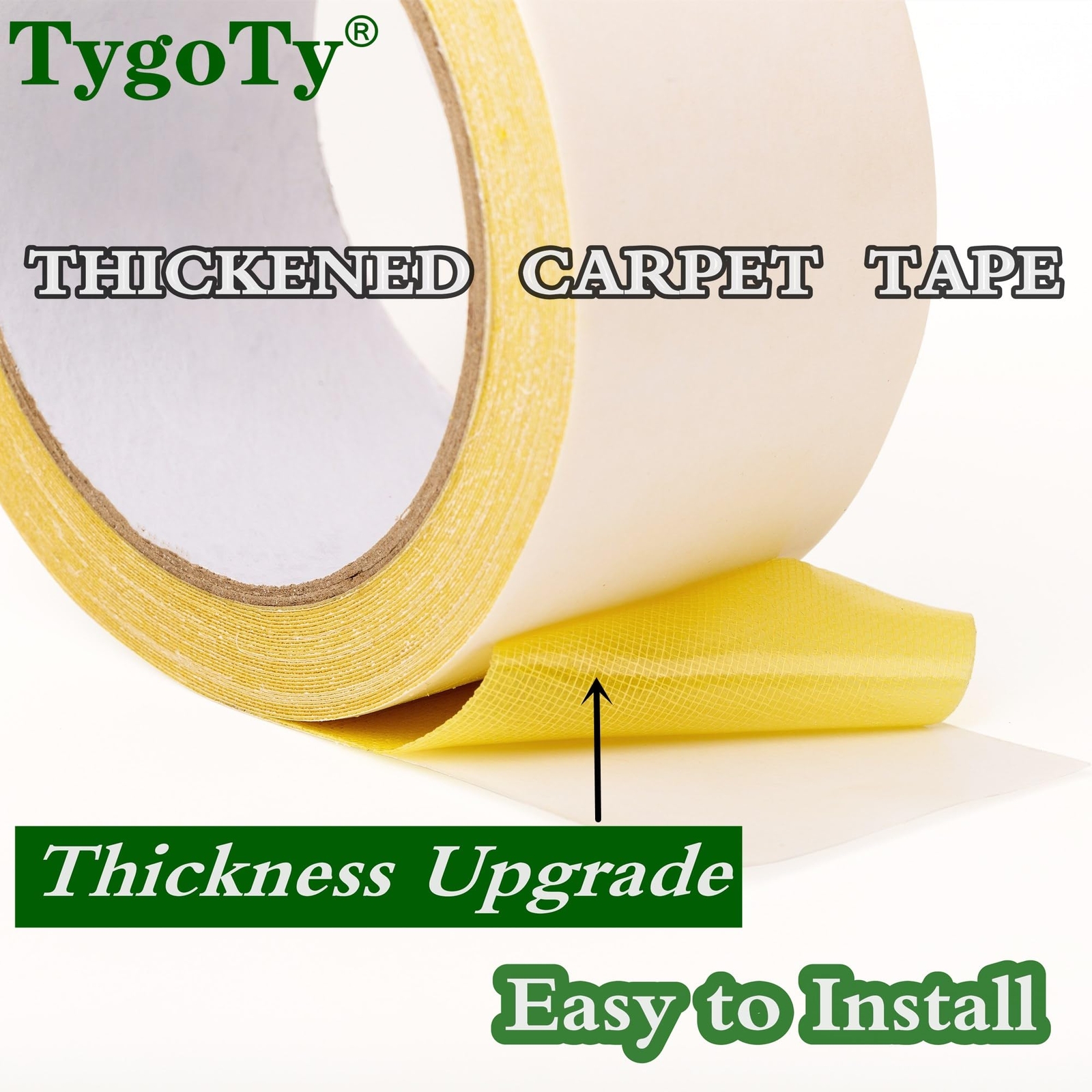 2.5Inch x 40Yards Double Sided Carpet Tape Removable Strong Adhesive for Rug Mat