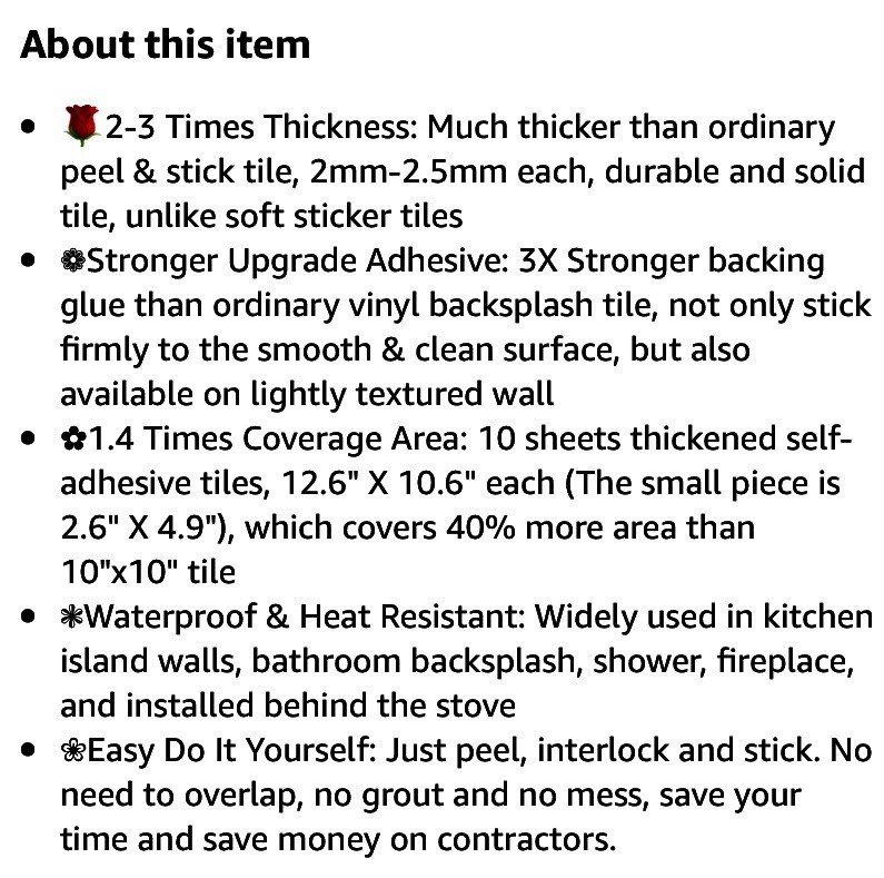 New STICKGOO Premium Peel & Stick 3D Wall Tile Panels 10 Sheets White Gray Grout