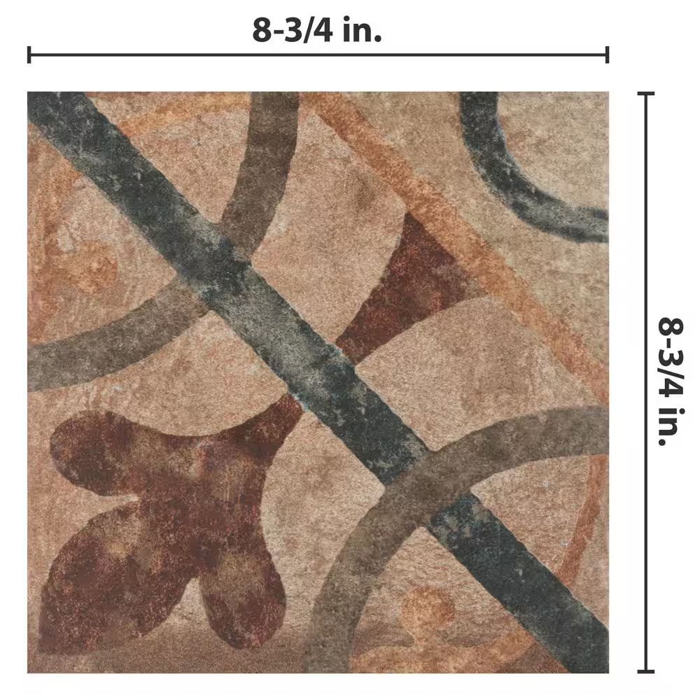 Americana Cleveland 8-3/4 In. X 8-3/4 In. Porcelain Floor and Wall Tile (11.0 Sq