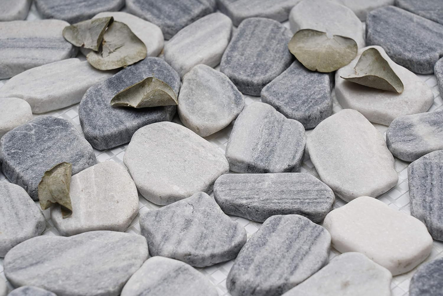 Marble Mosaic Tile for Kitchen Backsplash, Bath Bathroom Floor, Etc, River Rock