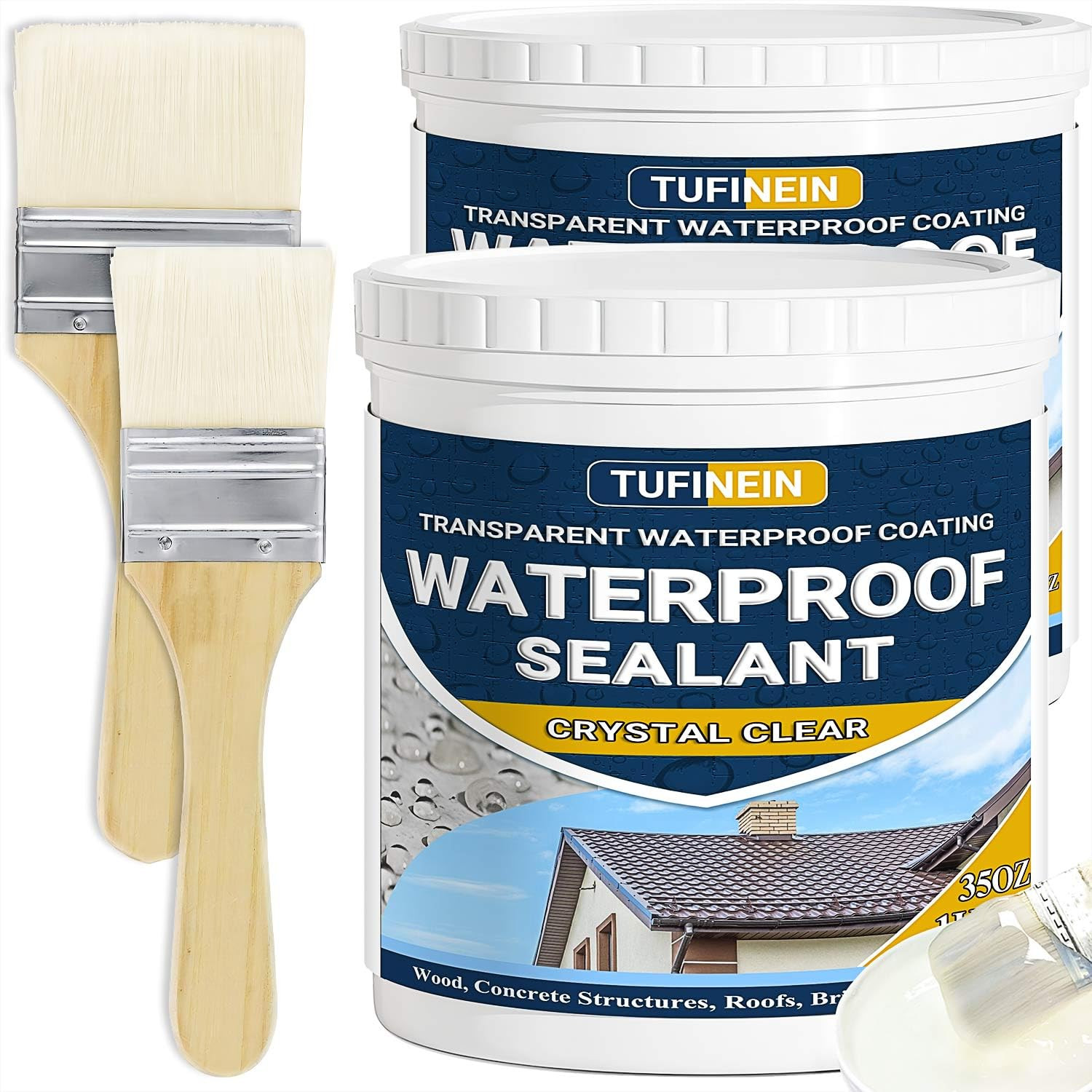 Waterproof Sealant 70Oz Clear, Transparent Waterproof Coating Water-Based In…