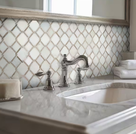 MSI Marbella Lynx Marble Mosaic Tile Sheet 12×12 Polished Floor Wall Backsplash