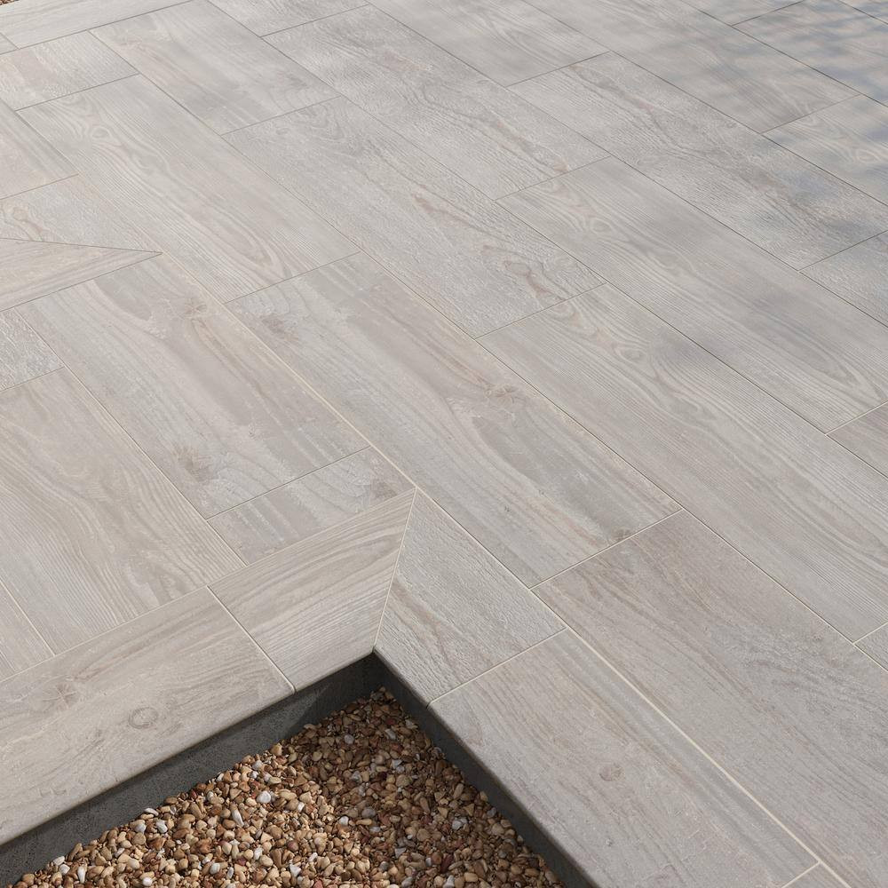 Caldera Grigia 2 Cm. X 16 In. X 47 In. Matte Porcelain Wood Look Paver Tile (10.