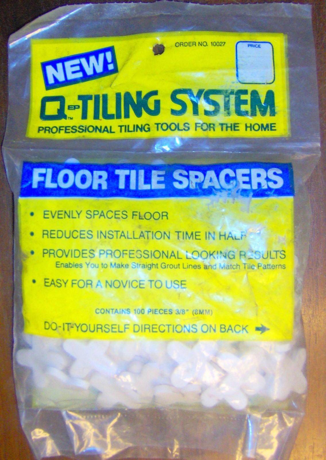100 count TILE SPACERS 3/8″ 10 mm white fLeXiBLe PVC Cross VINTAGE QEP 10027