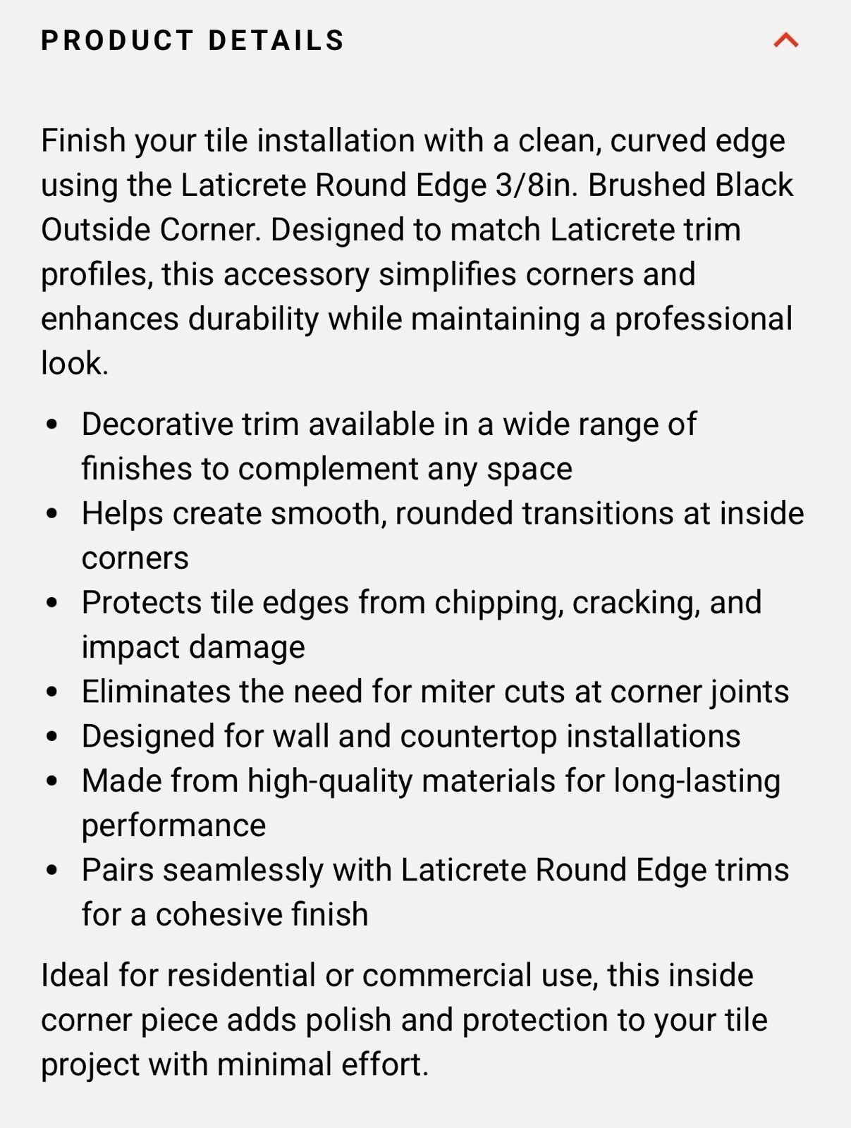 2-Pk Laticrete RO2 Round Edge Anodized Aluminum Profile Curved Metal Tile Trim