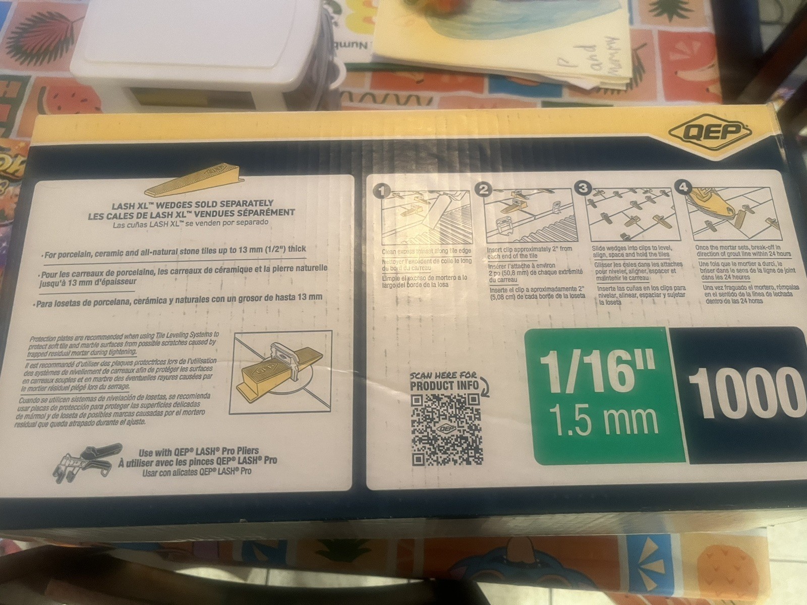 QEP LASH White 1/16 in. Clip, Tile Leveling System 1000 Pack 99872