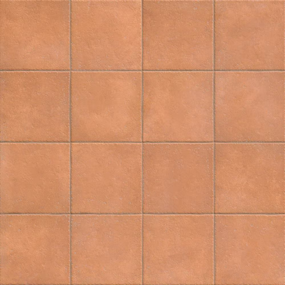 Tuscan Ember 10 In. X 10 In. Terracotta Look Matte Porcelain Brick Look Floor an