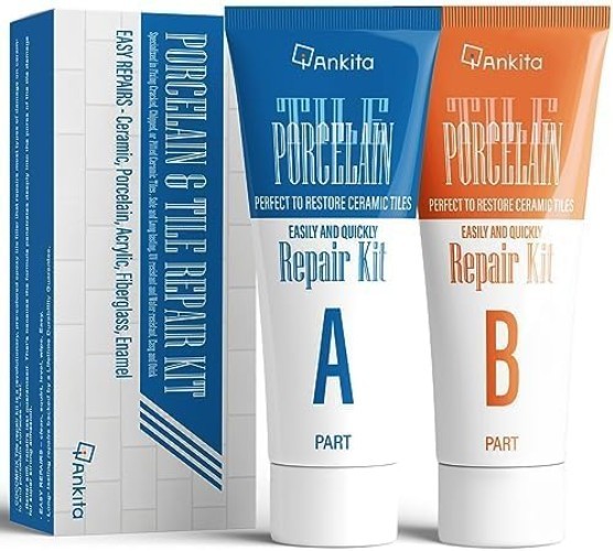 Tile Repair Kit Pure White, Ceramic & Porcelain Tile Chip Repair Kit with Sup…