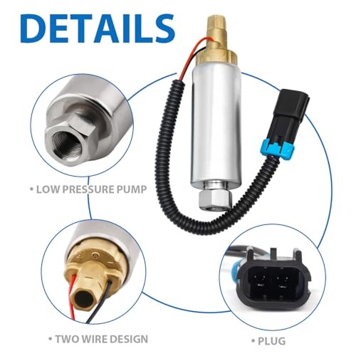 Low Pressure Electric Fuel Pump Compatible With Mercury Mercruiser Marine Boat