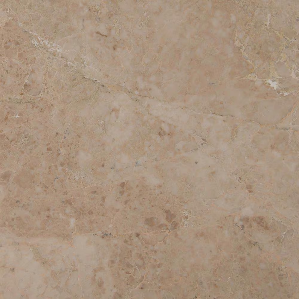 Crema Cappuccino 12 In. X 12 In. Polished Marble Floor and Wall Tile (10 Sq. Ft.