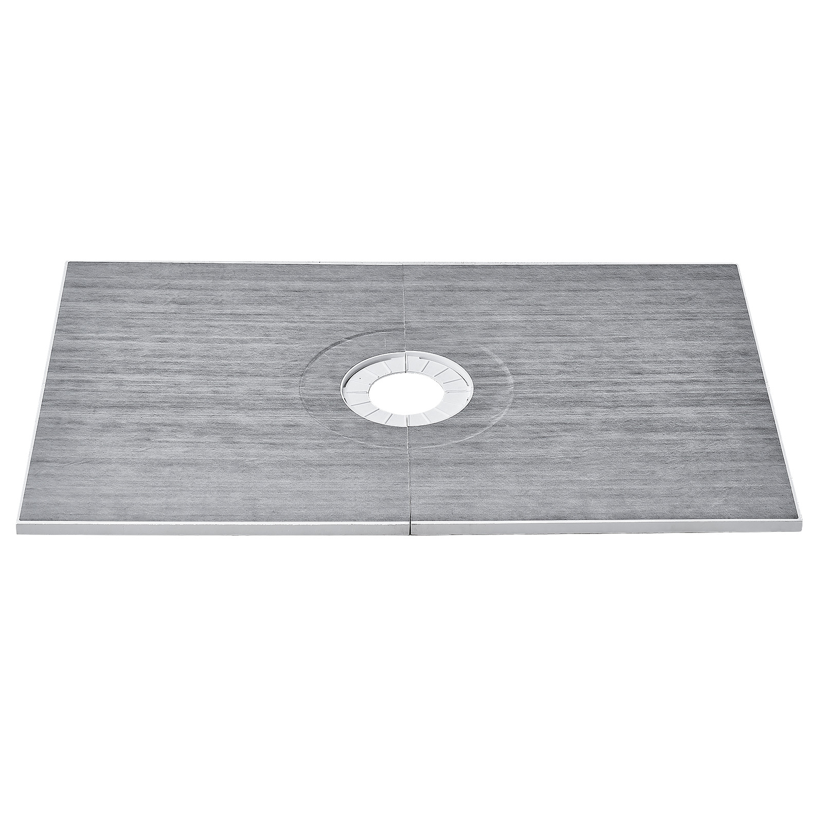 VEVOR Waterproofing Shower Curb Tray Kit 48″x72″ w/ Central Drain Thickened