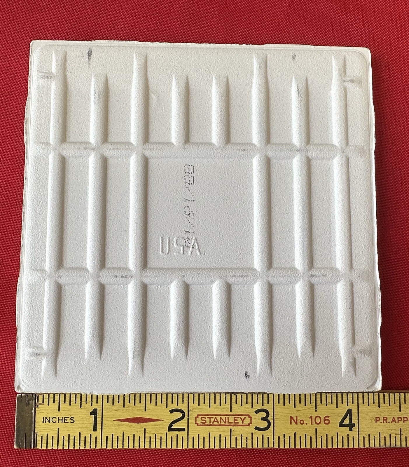 1 pc. Glossy Almond: 4-1/4″ Ceramic Tile by American Olean Co. New Stock