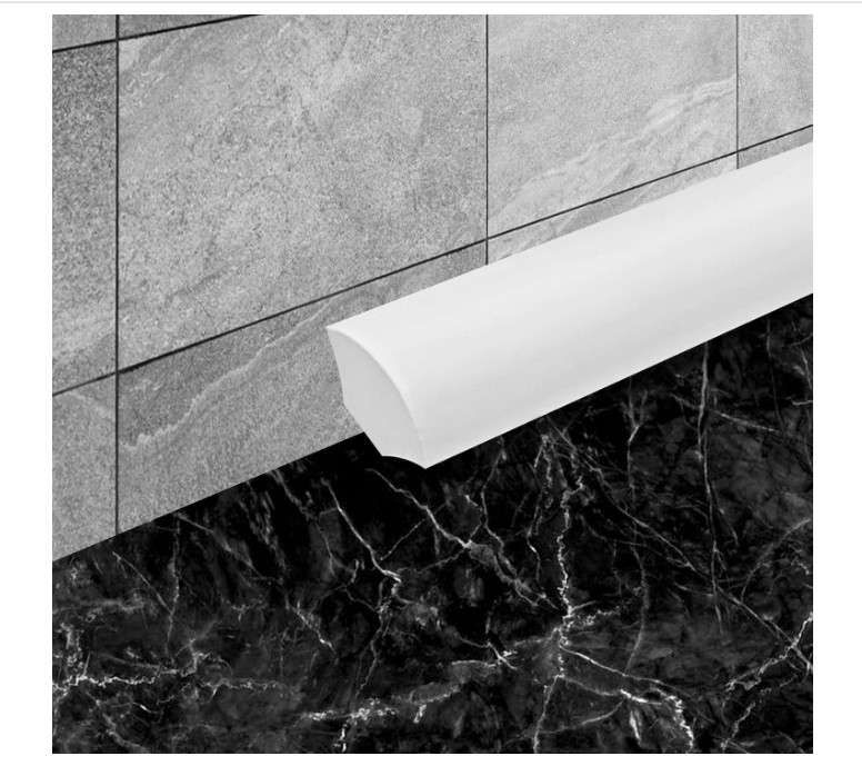 Flexible Quarter round Molding Self Adhesive (White, 10 Ft) Peel and Stick Flexi