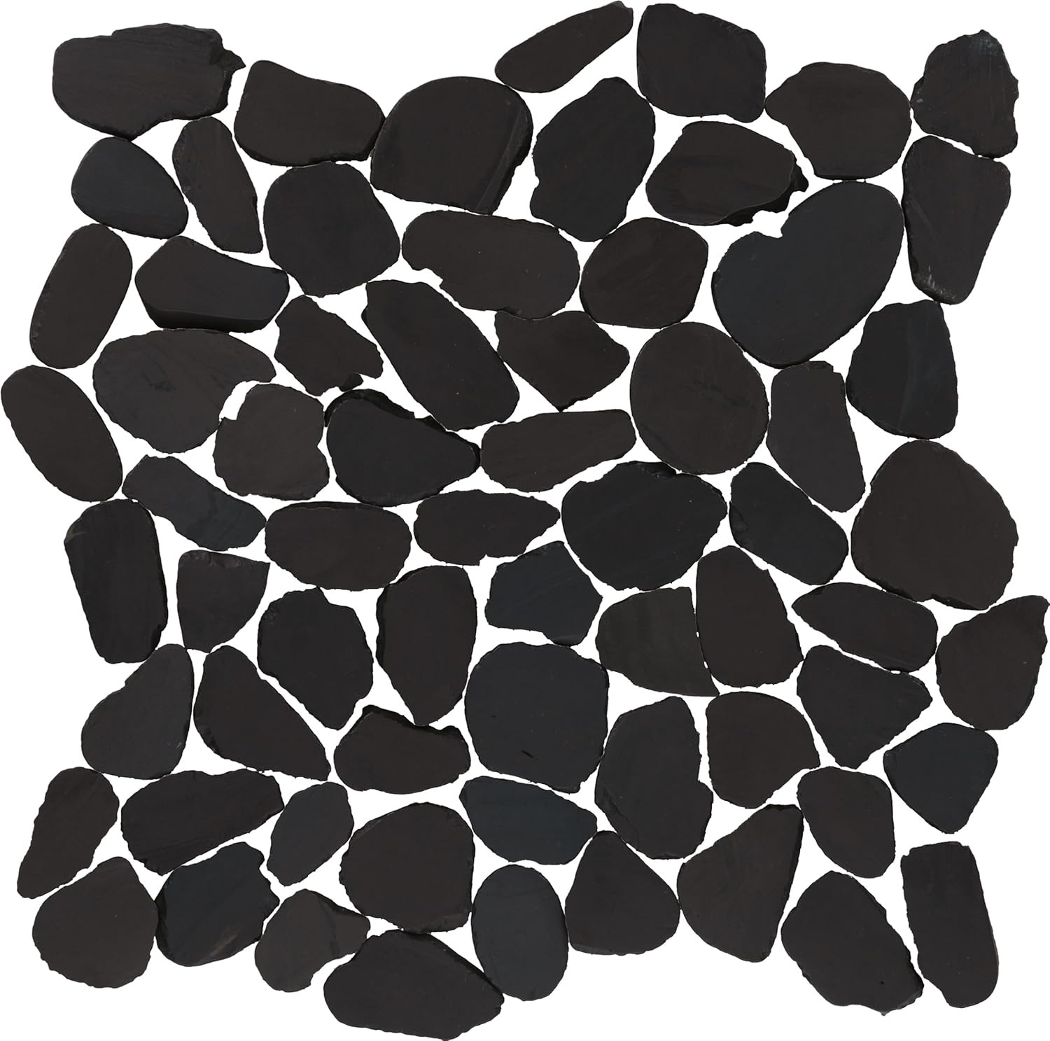 Natural Stone Tumbled Pebble Mosaic – 11 Pieces, 10.78 SQFT Coverage