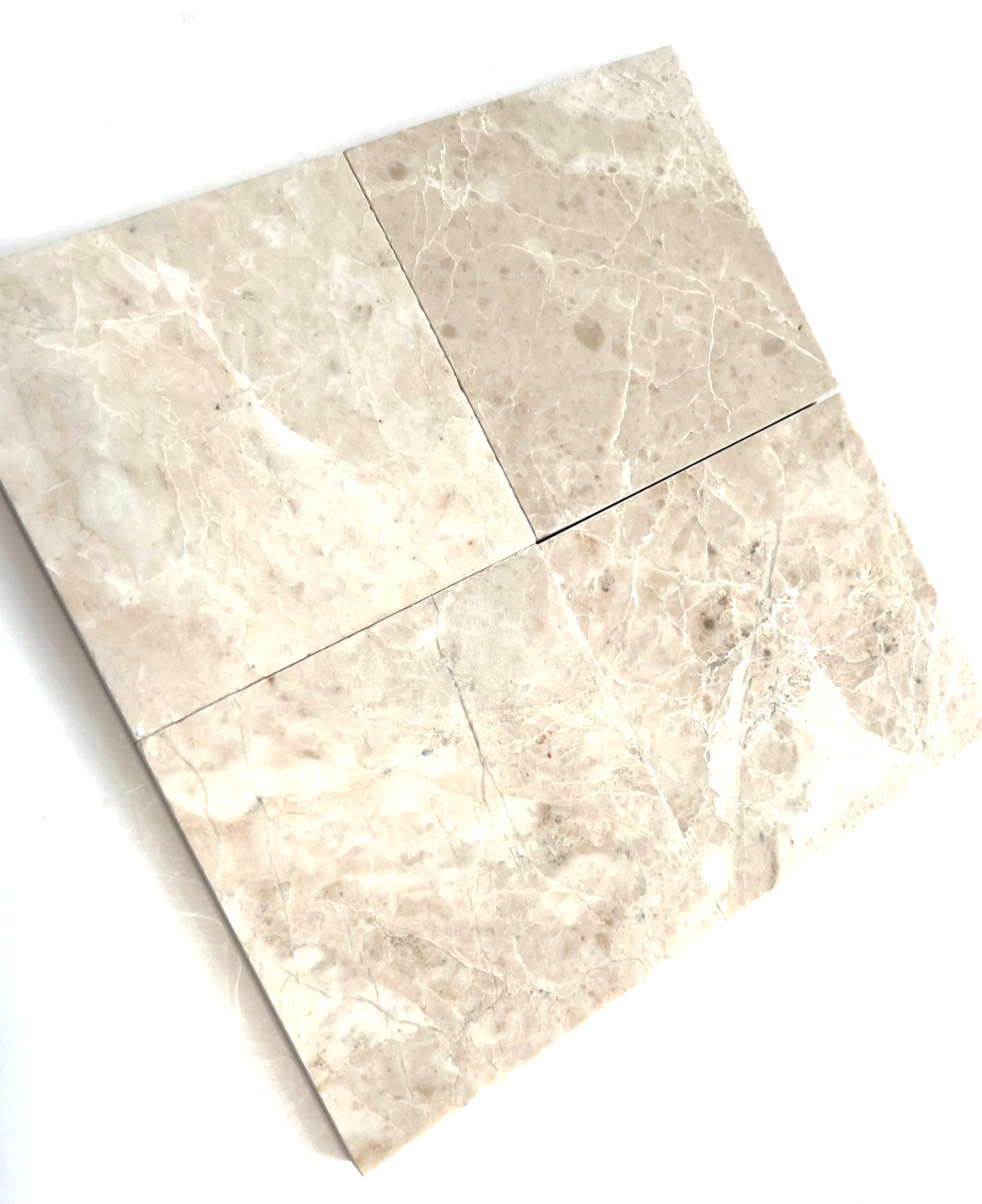 Cappucino Beige 4×4 Brushed Marble Tile Backsplash Wall (Sold by the piece)