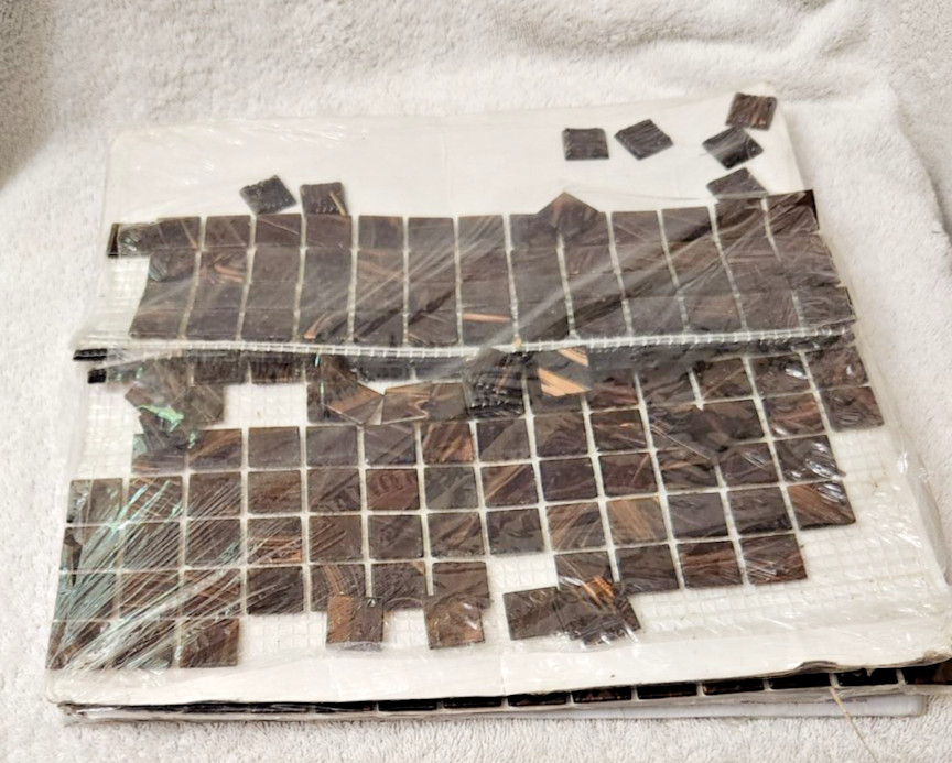 Premium Mosaics Brown Iridescent Glass 12 x 12 -3/4″ squares