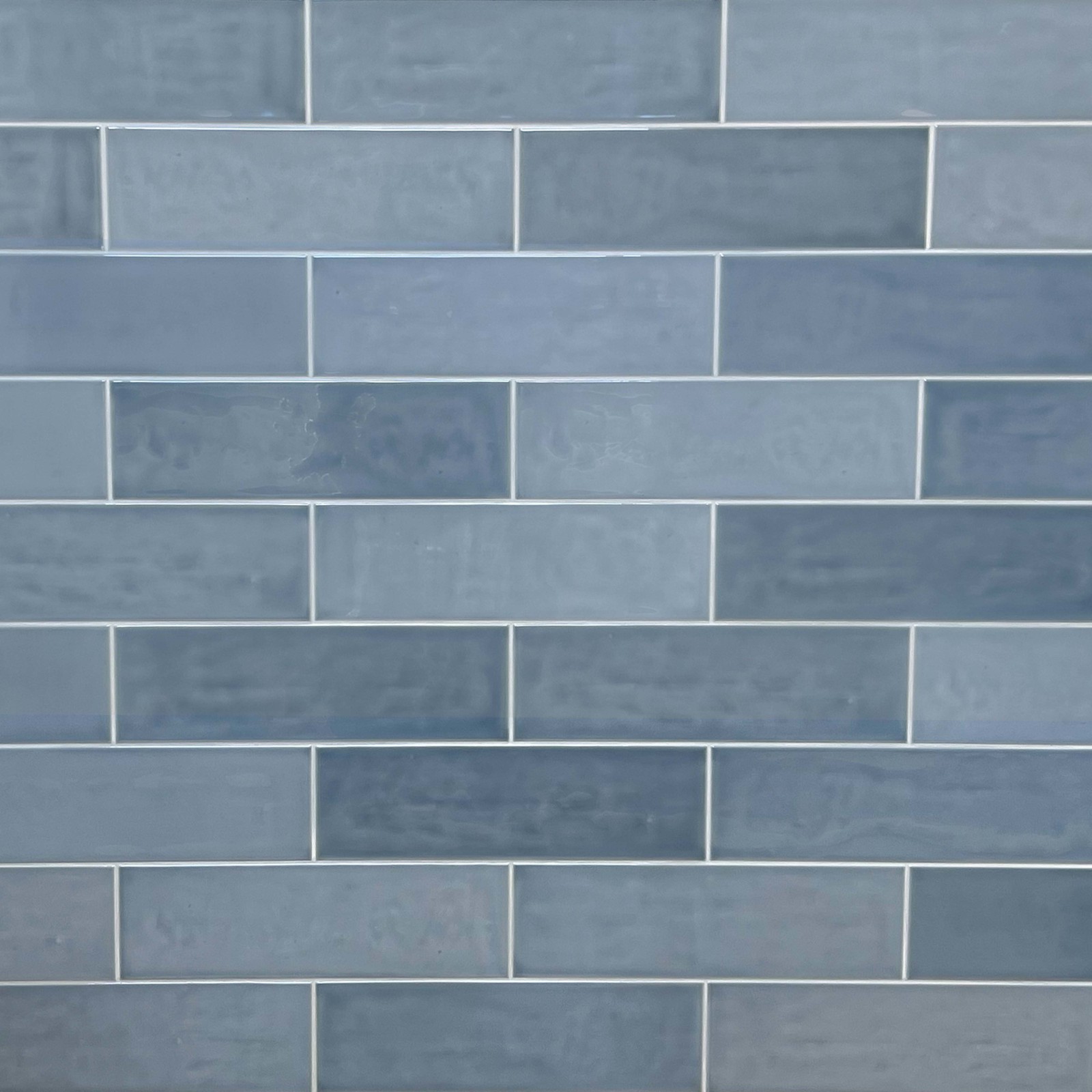 Cruz Bay Studio BE3 Bedouin – 4″ x 12″ Brick Wall Tile – Glossy – Blue