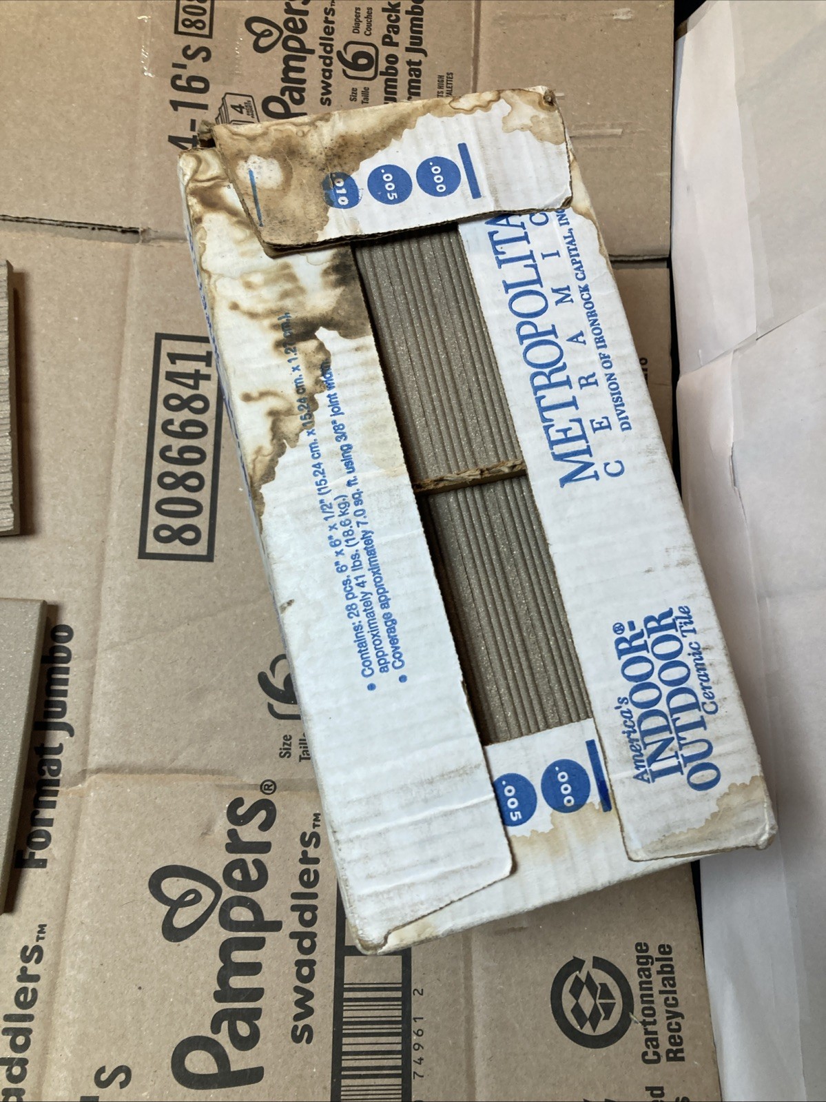 Metropolitan Ceramics USA MT107 6×6 Quarry Tile Ribbed Anti-Slip Full Box 28