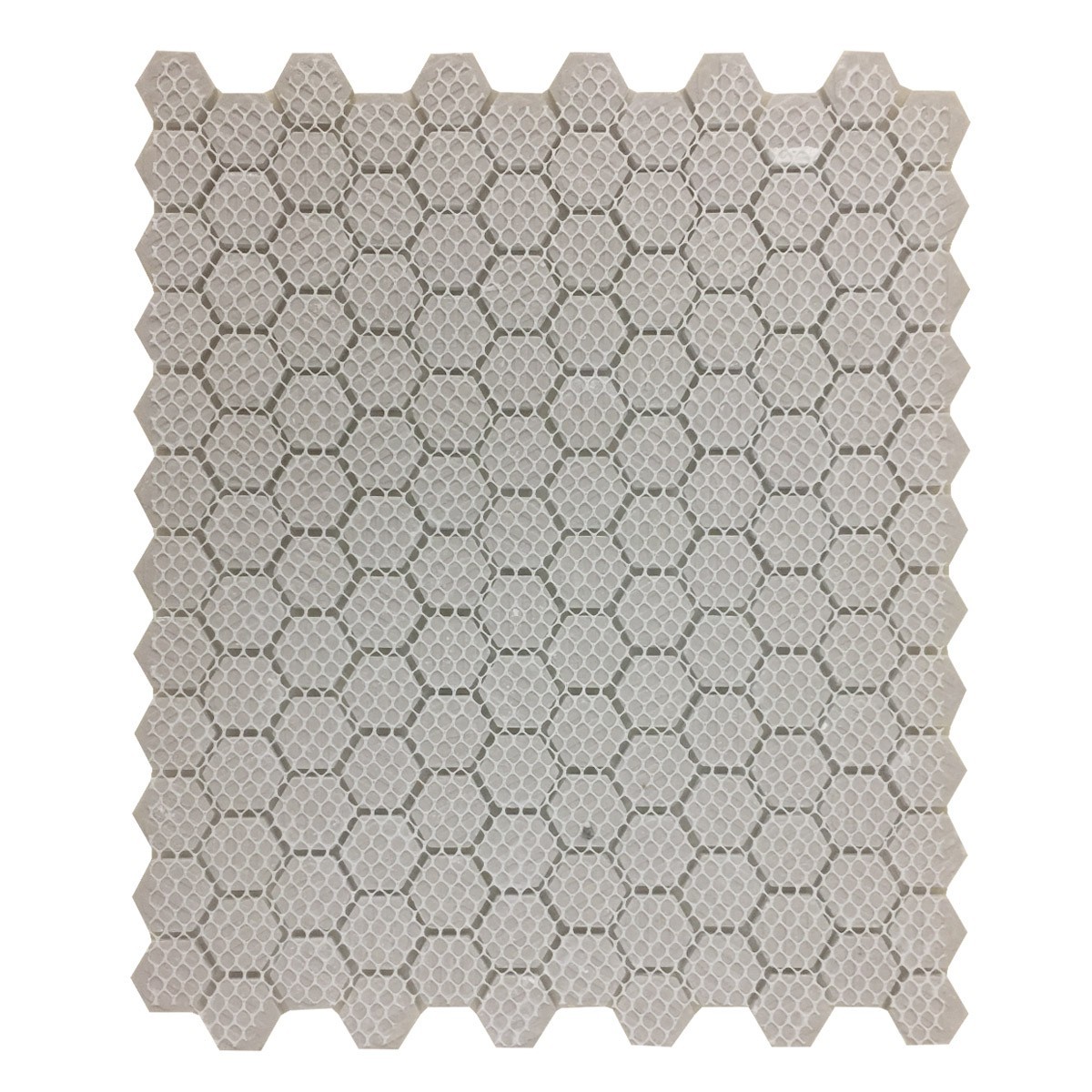 Porcelain Mosaic Hexagon Glossy White Floor and Wall Tile 19.3 SQ FT