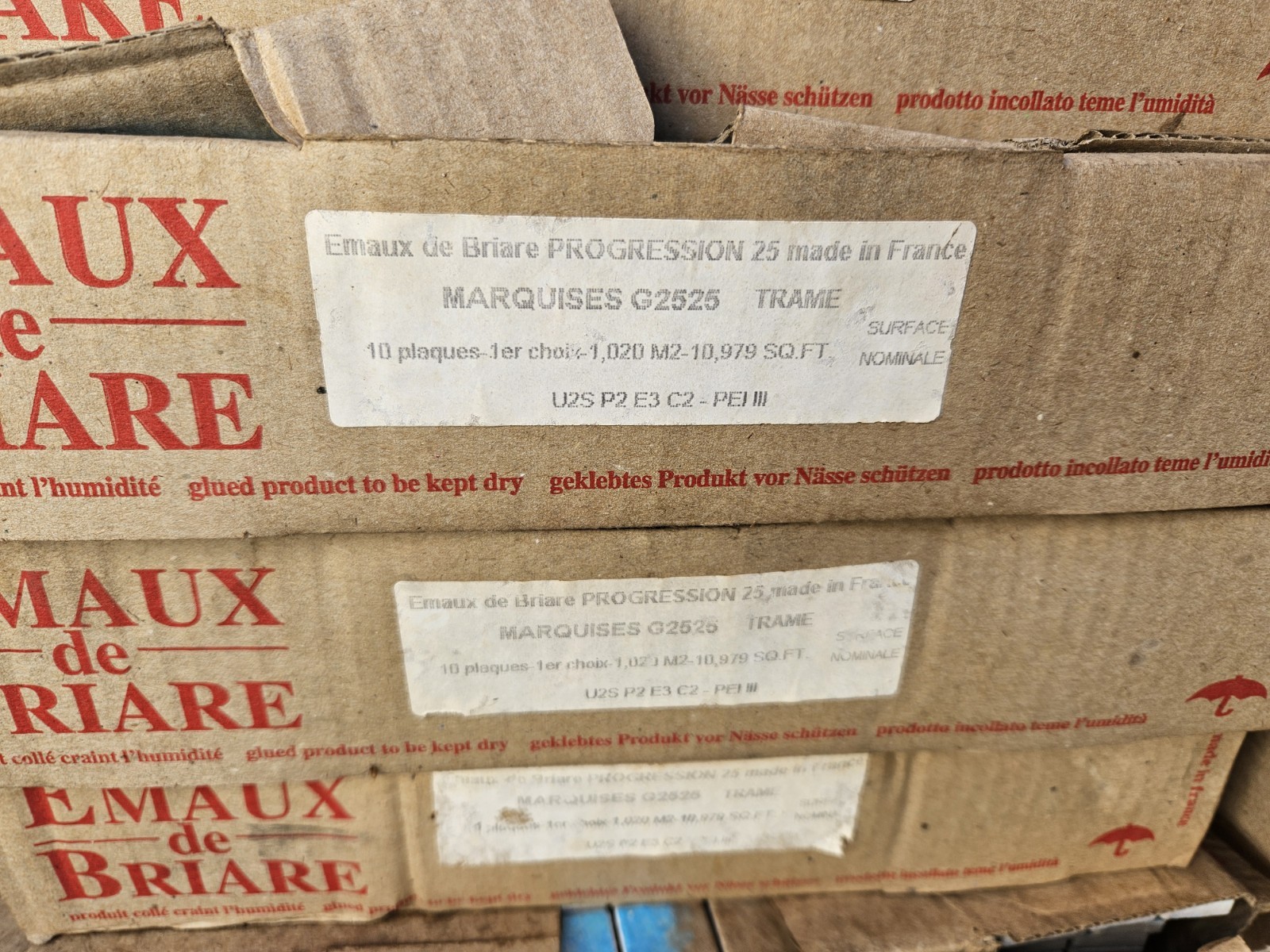 1 Sheet Emaux de Briare MARQUISES G2525 French Mosaic Tiles NOS – Many Available