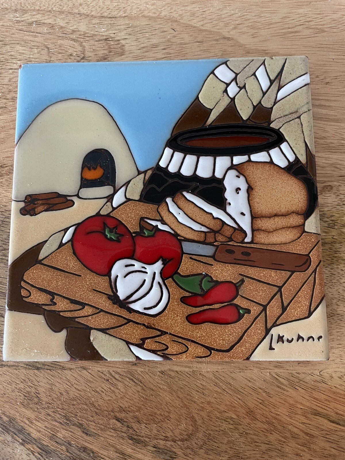 Southwest Kitchen Terra Cotta Tile Vintage Earthtones Tile L. Kuhne