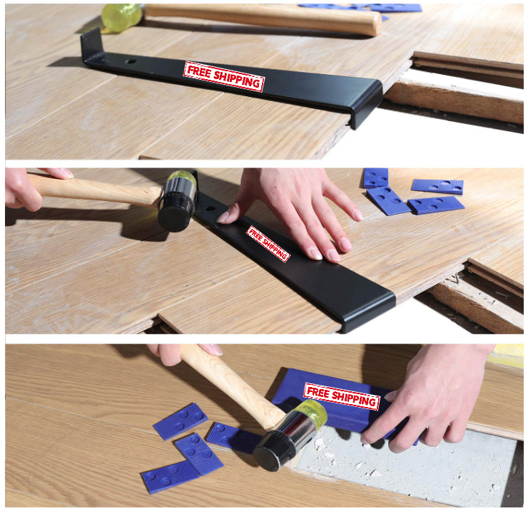 Laminate Flooring Kit w/ Mallet, Pull Bar, Block & 30 Spacers, Multicolor