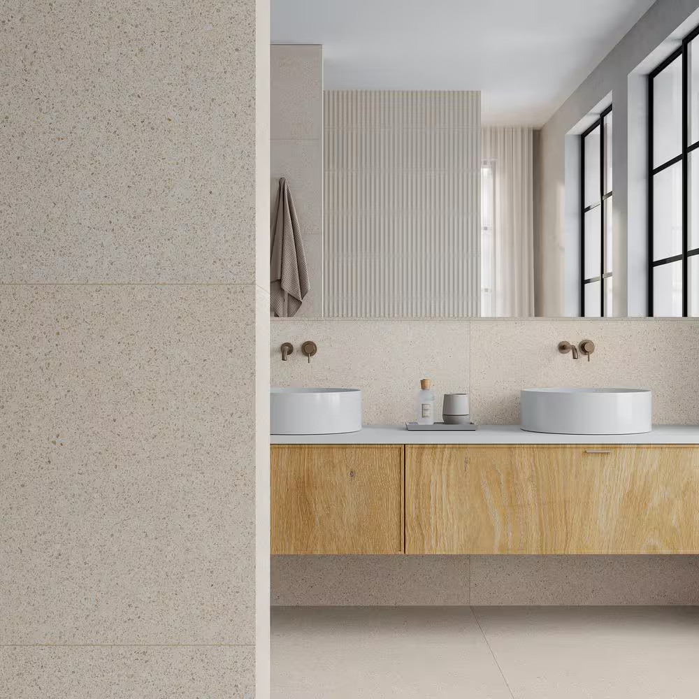 Spanish Pureform Terrazzo 12 In. X 24 In. X 9Mm Porcelain Floor and Wall Tile Ca